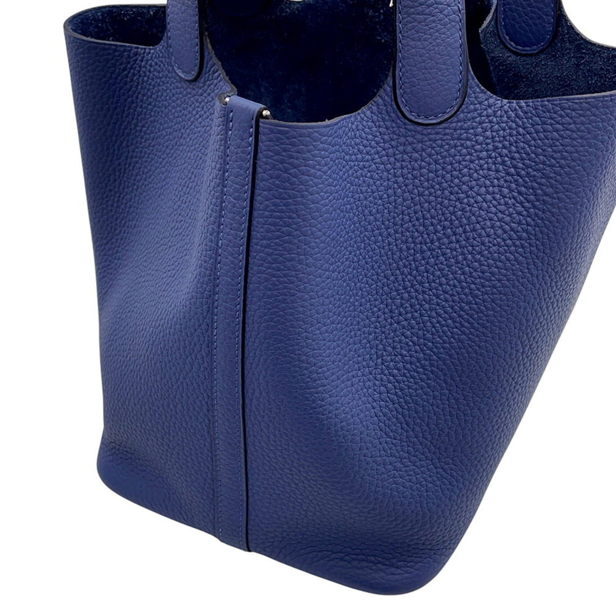 Hermes Bleu Saphir Taurillon Clemence Leather Handbag (Pre-Owned)