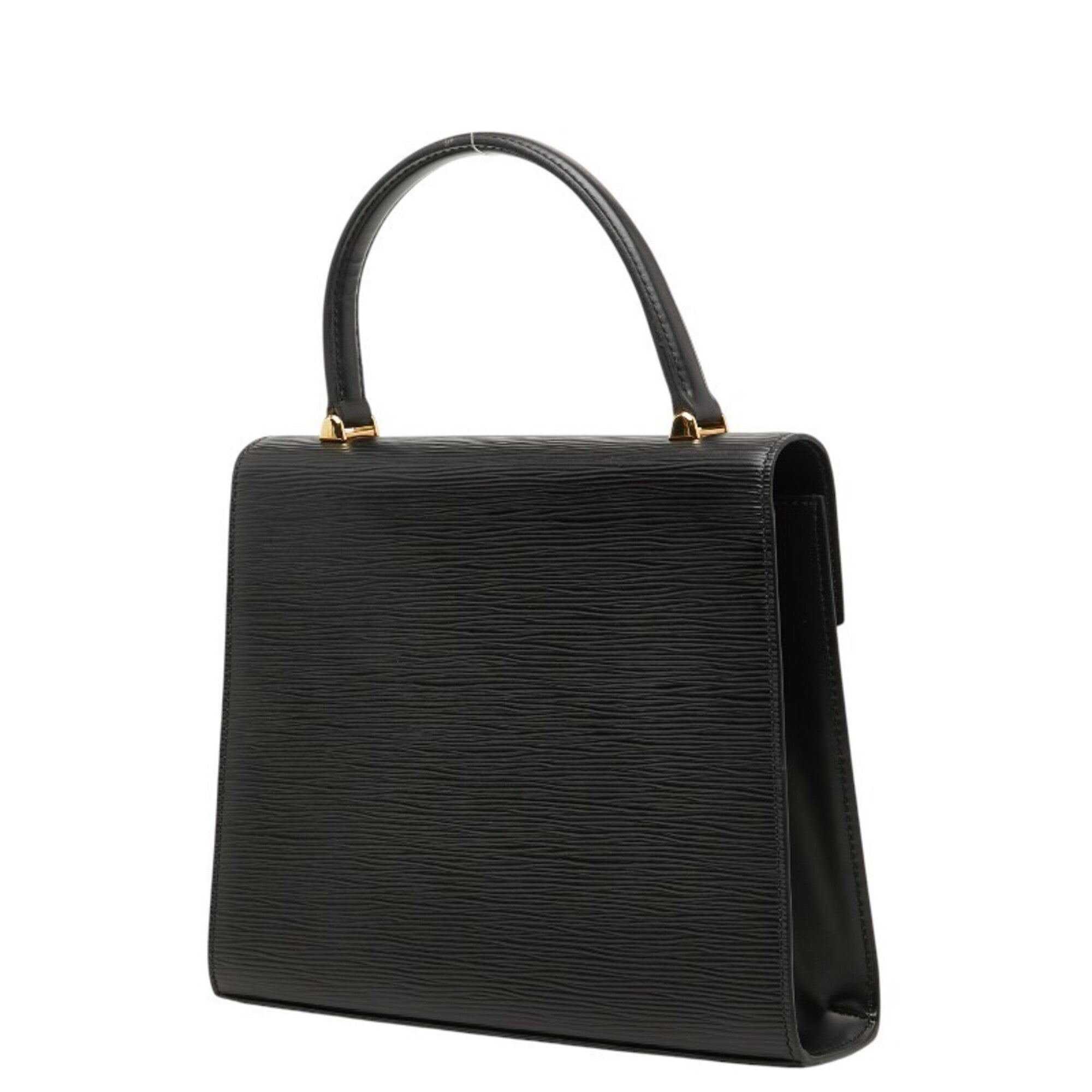 Louis Vuitton Black Noir Leather Handbag (Pre-Owned)
