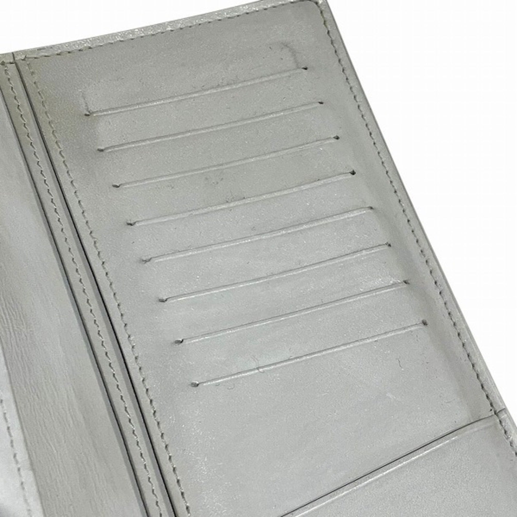 Louis Vuitton White Leather Long Wallet (Bi-Fold) (Pre-Owned)