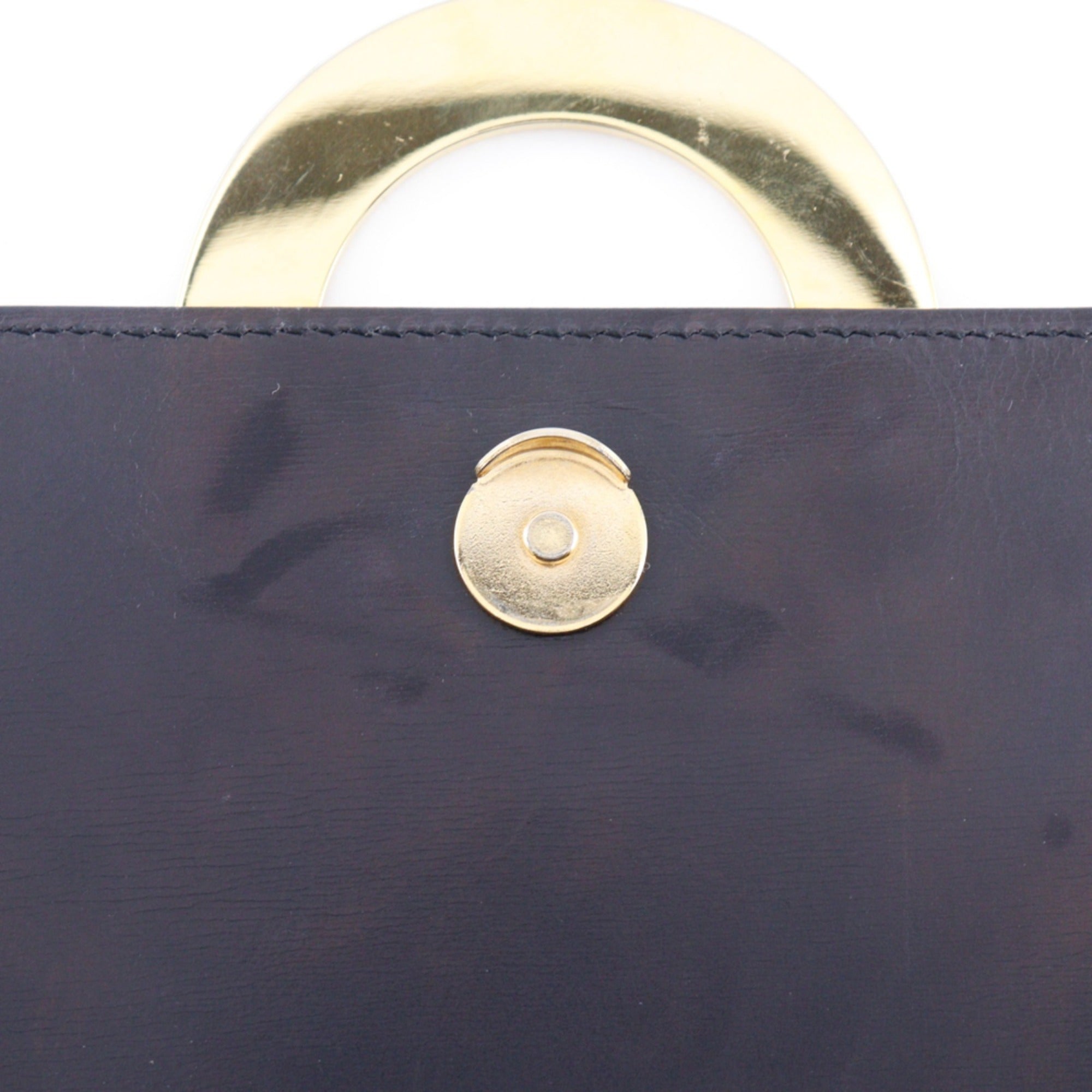 Celine Black Leather Clutch Bag Shoulder Bag (Pre-Owned)