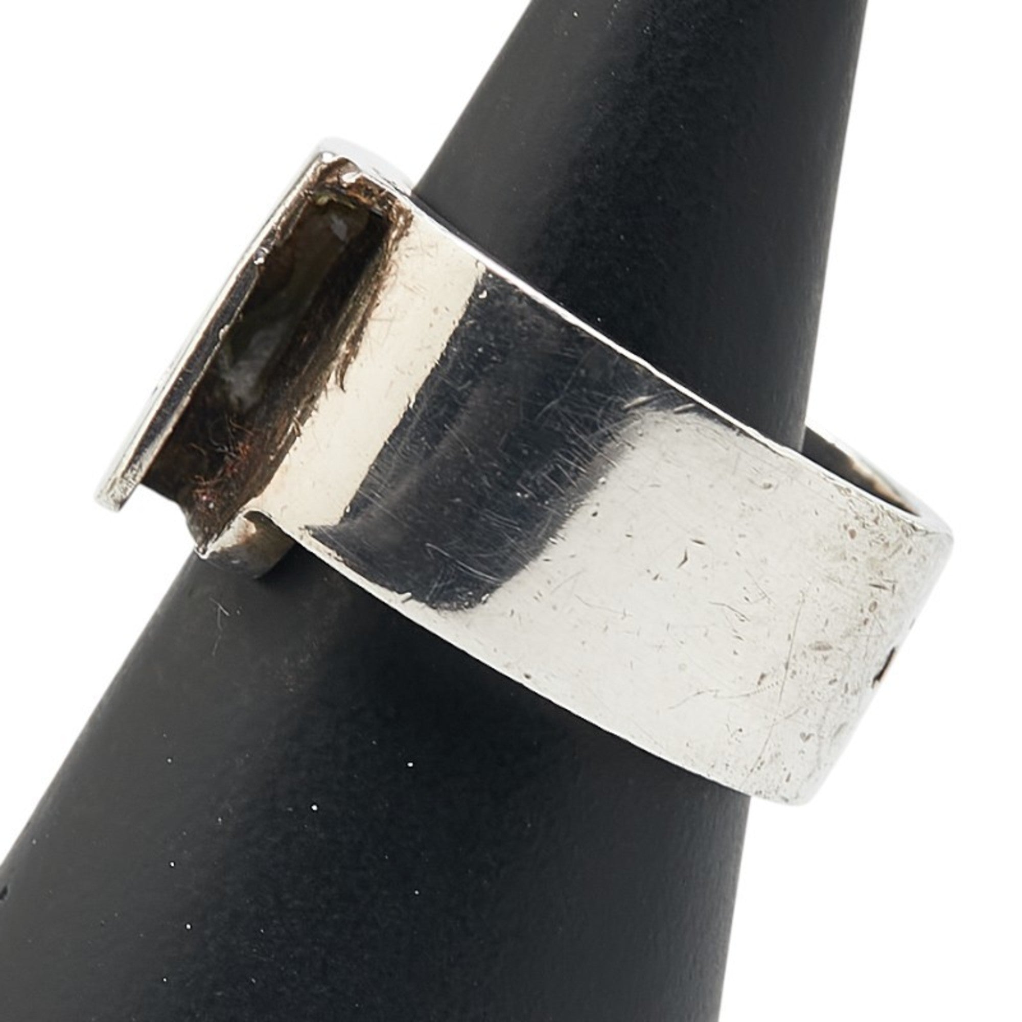 Hermes Silver 925 Band Ring (Pre-Owned)