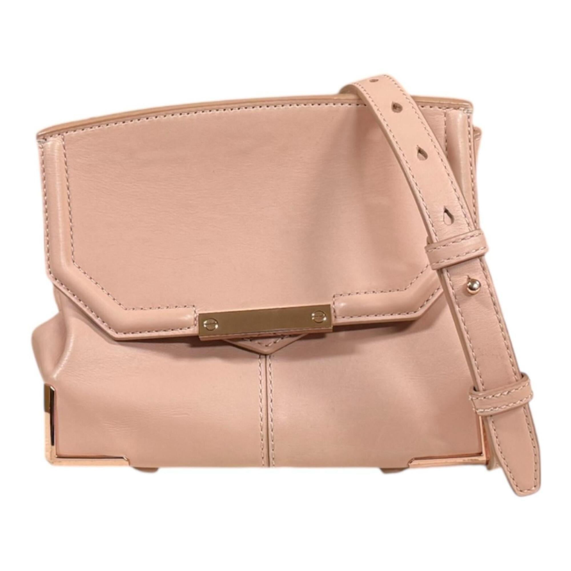 Alexander Wang Pink Pink Beige Leather Shoulder Bag (Pre-Owned)