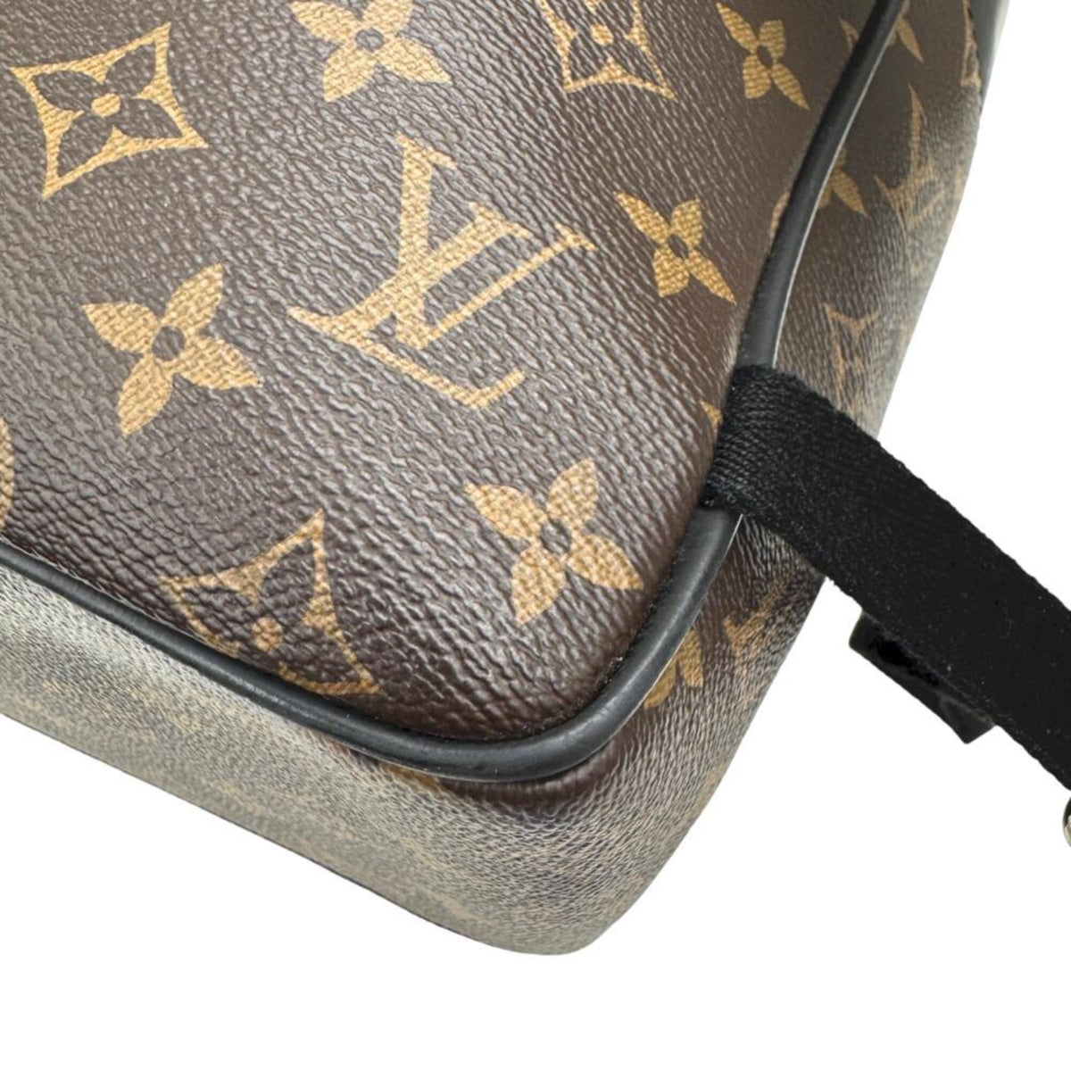 Louis Vuitton Black Brown Monogram Leather Backpack (Pre-Owned)
