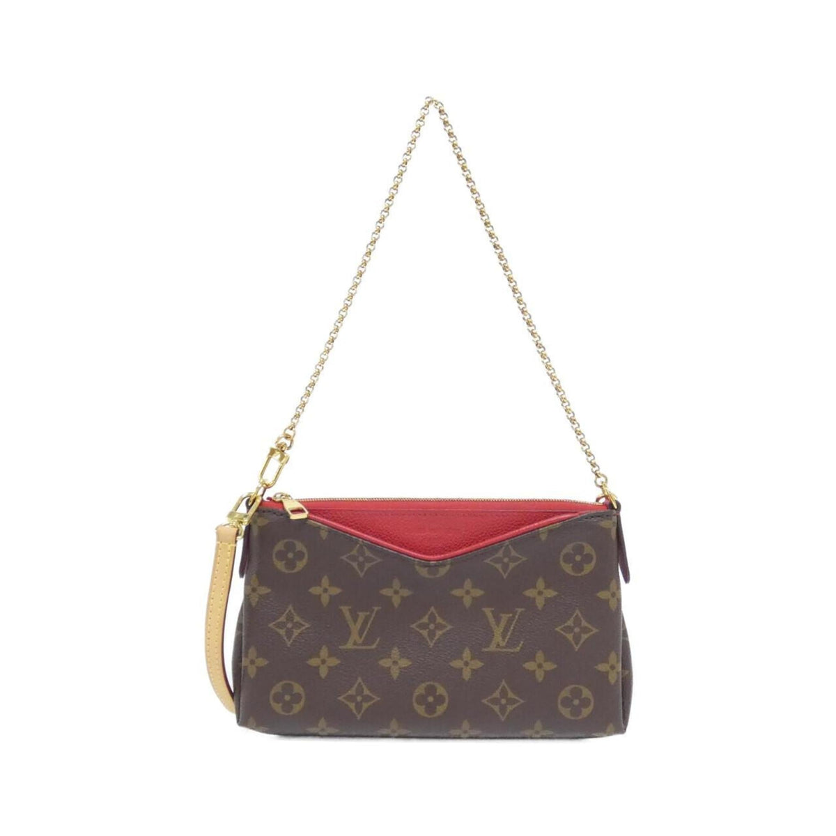 Louis Vuitton Monogram Cerise Marron Coated Canvas Shoulder Bag (Pre-Owned)