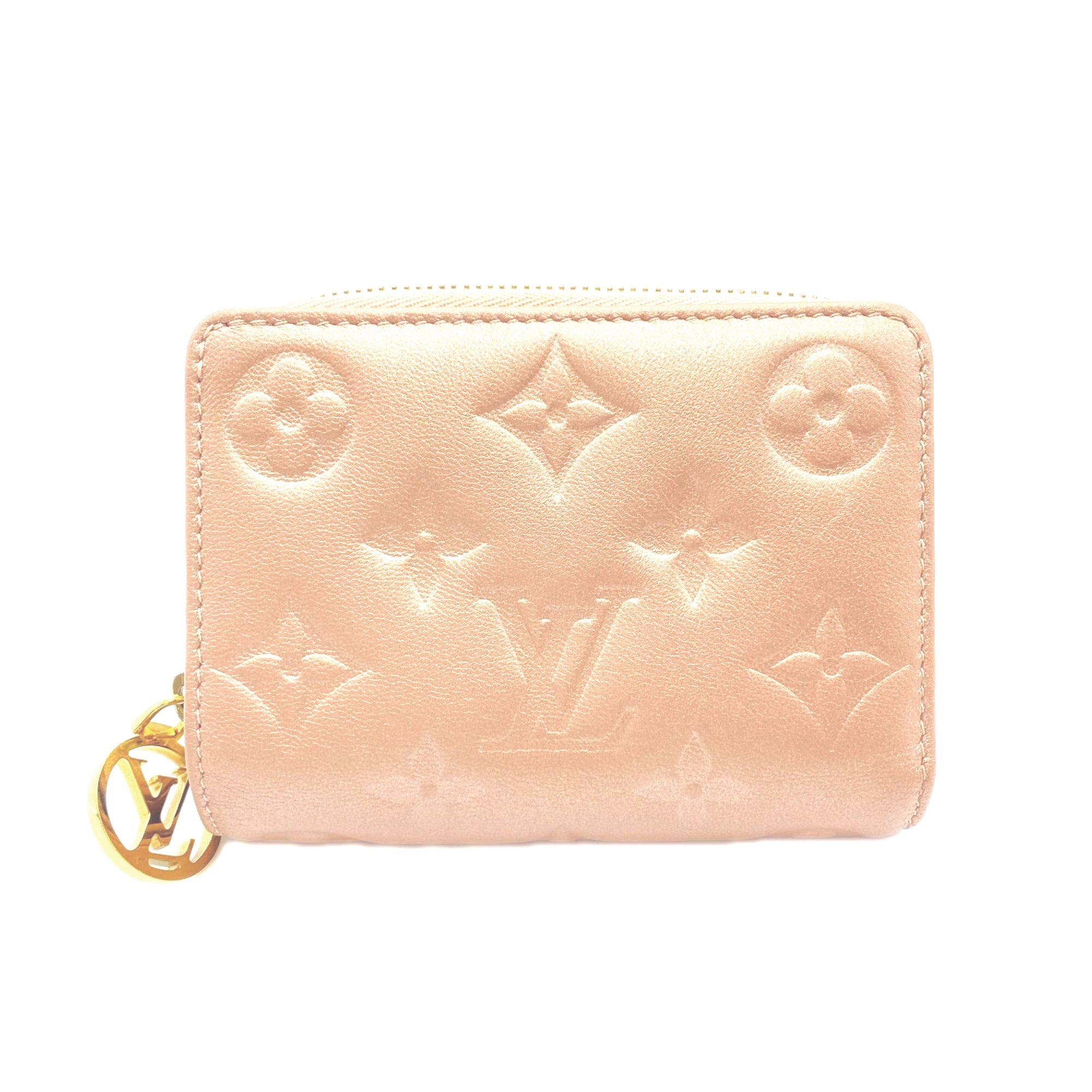 Louis Vuitton Monogram Pink Beige Leather Wallet (Bi-Fold) (Pre-Owned)