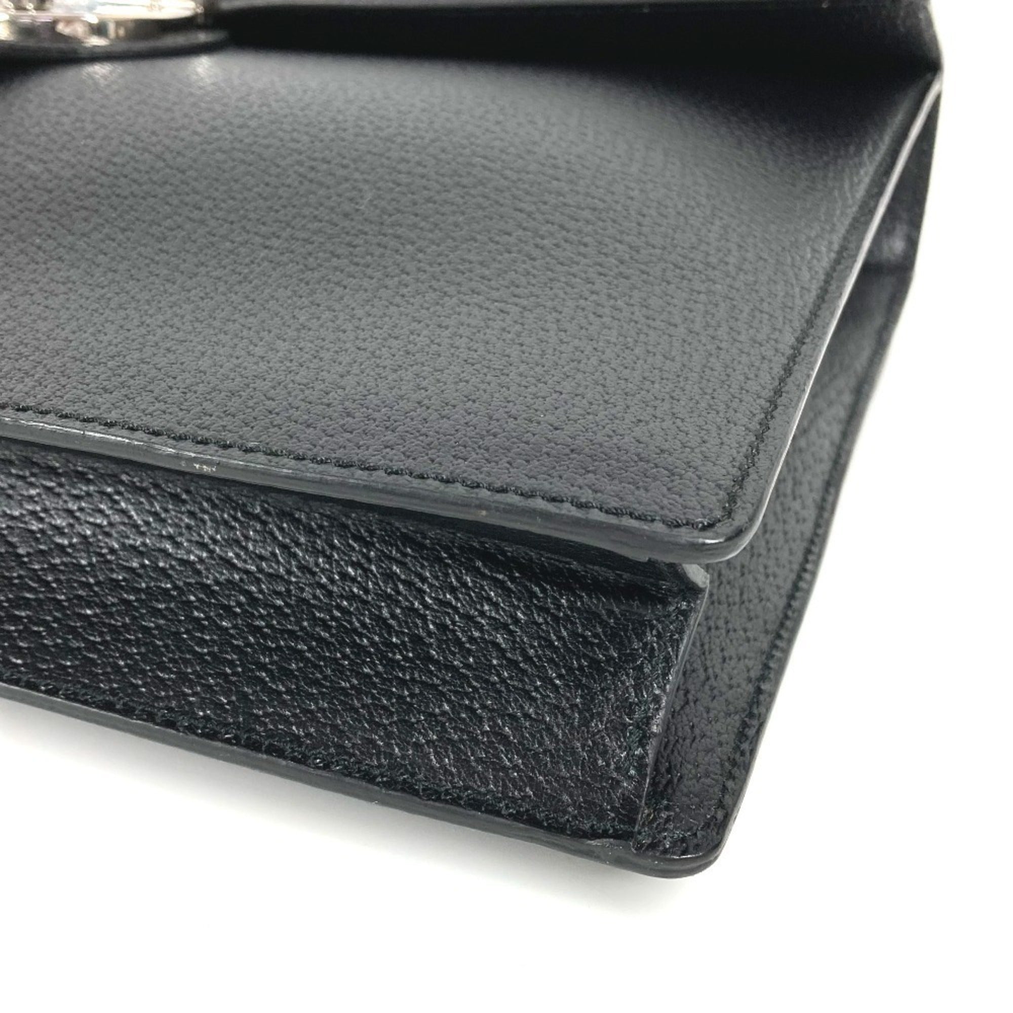 Gucci Black Leather Briefcase Handbag (Pre-Owned)