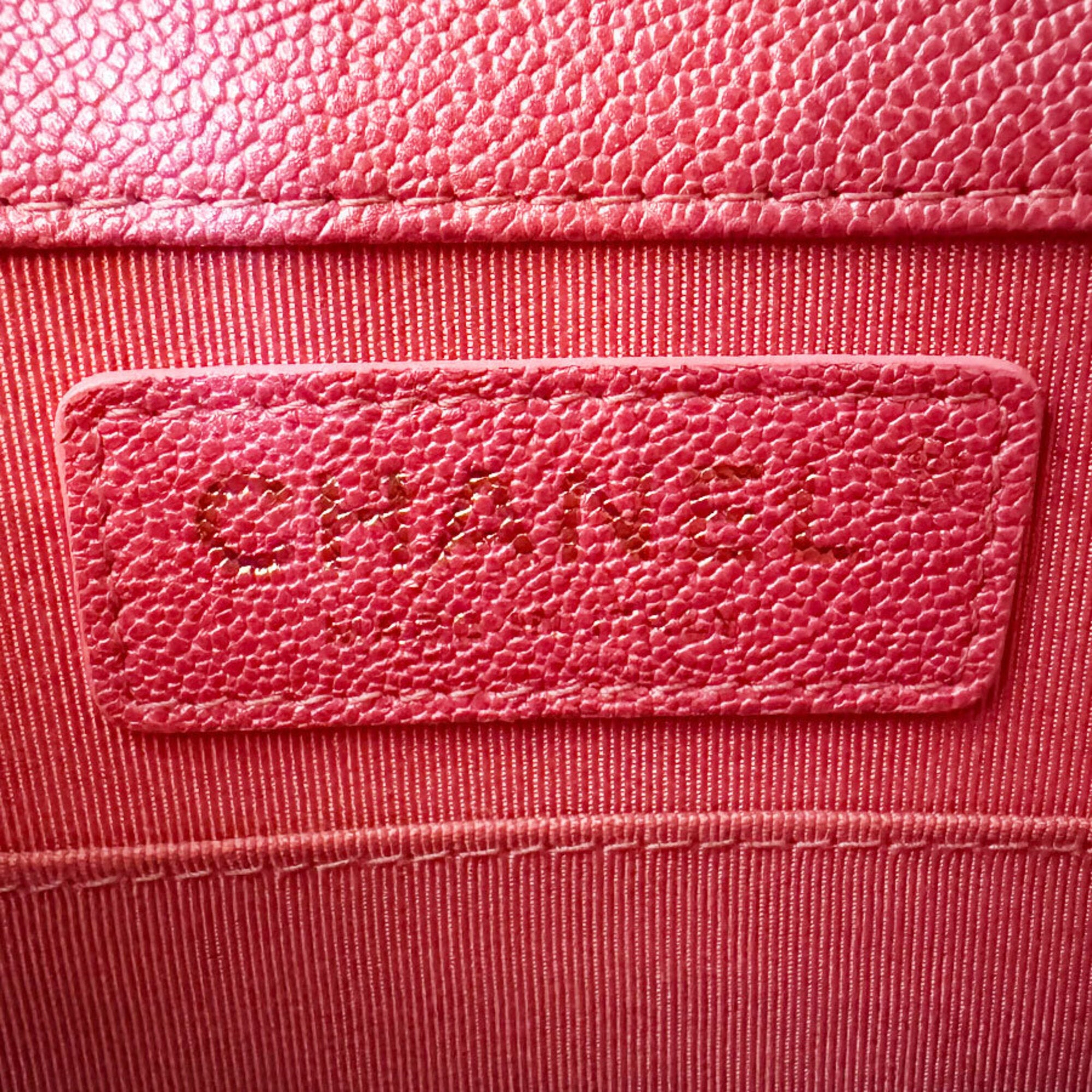 Chanel Pink Leather Shoulder Bag (Pre-Owned)