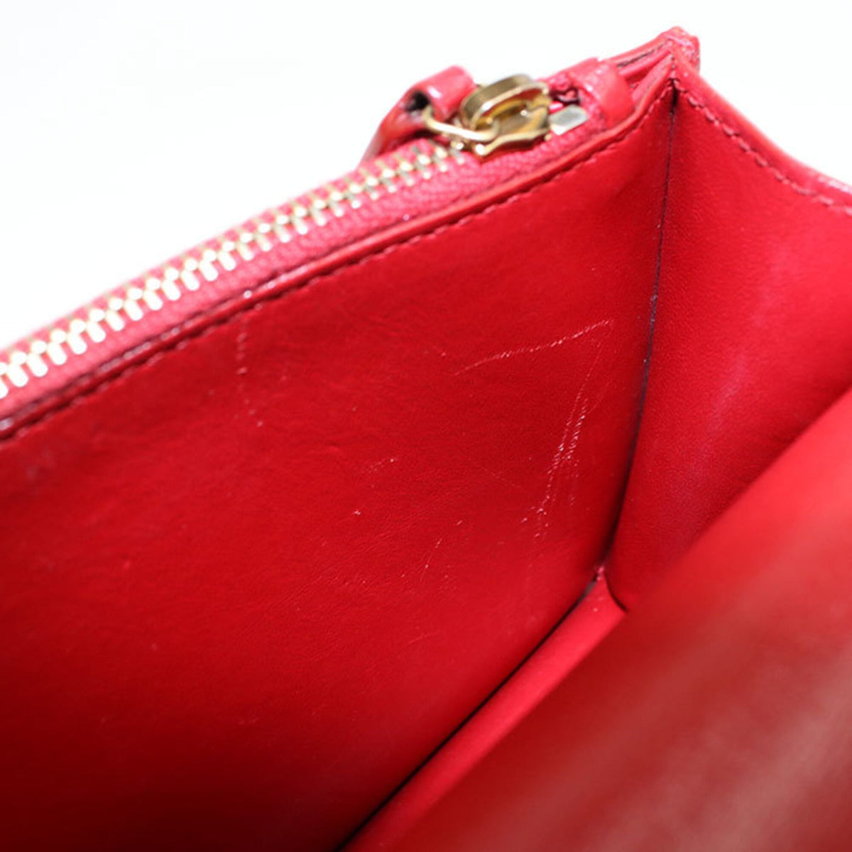 Saint Laurent Red Color Leather Shoulder Bag (Pre-Owned)