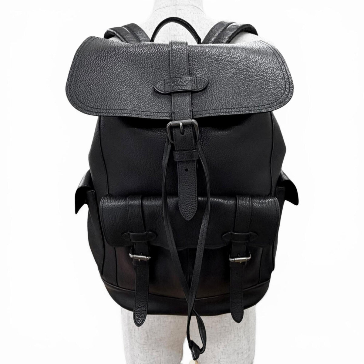 Coach Black Leather Backpack (Pre-Owned)