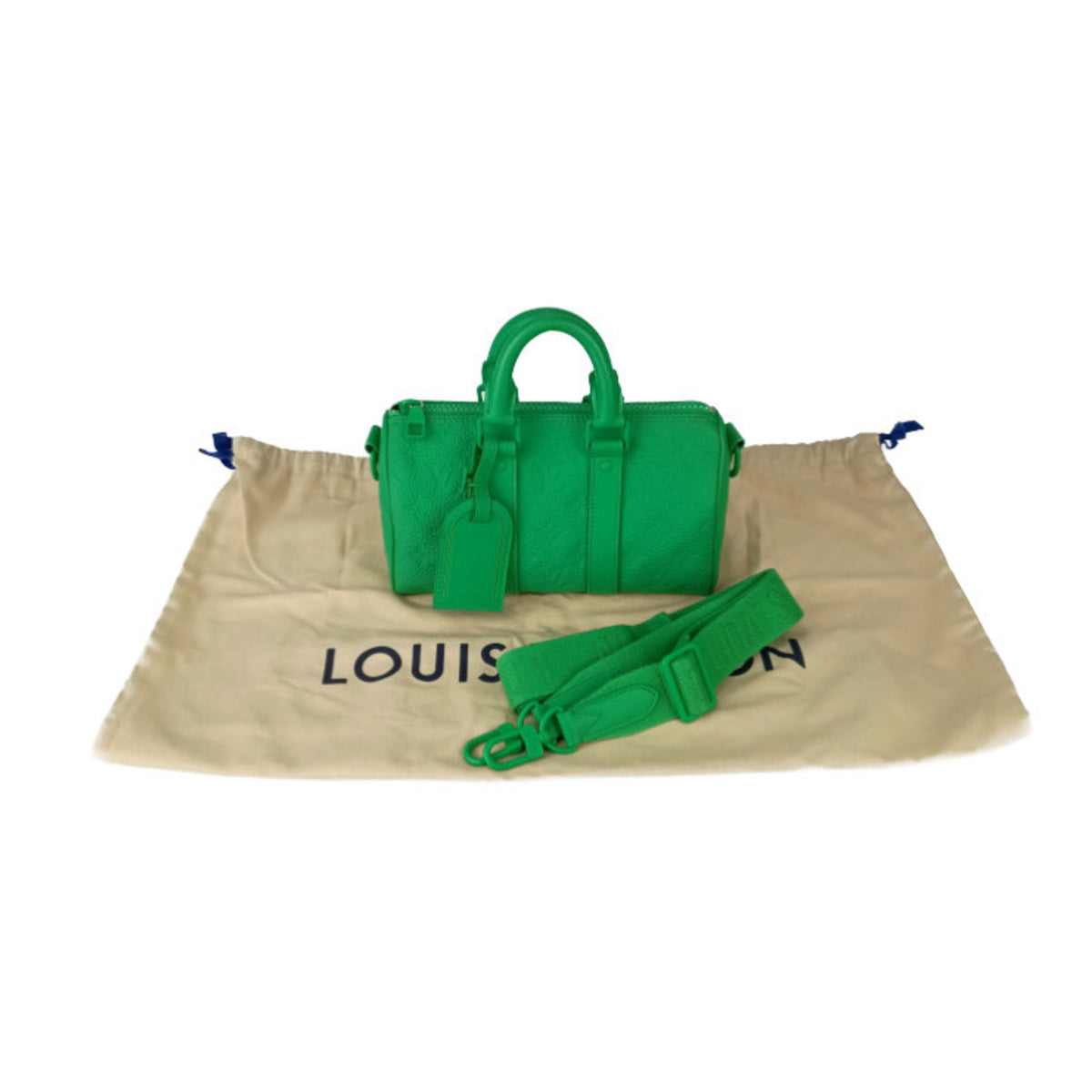 Louis Vuitton Green Leather Handbag Shoulder Bag (Pre-Owned)