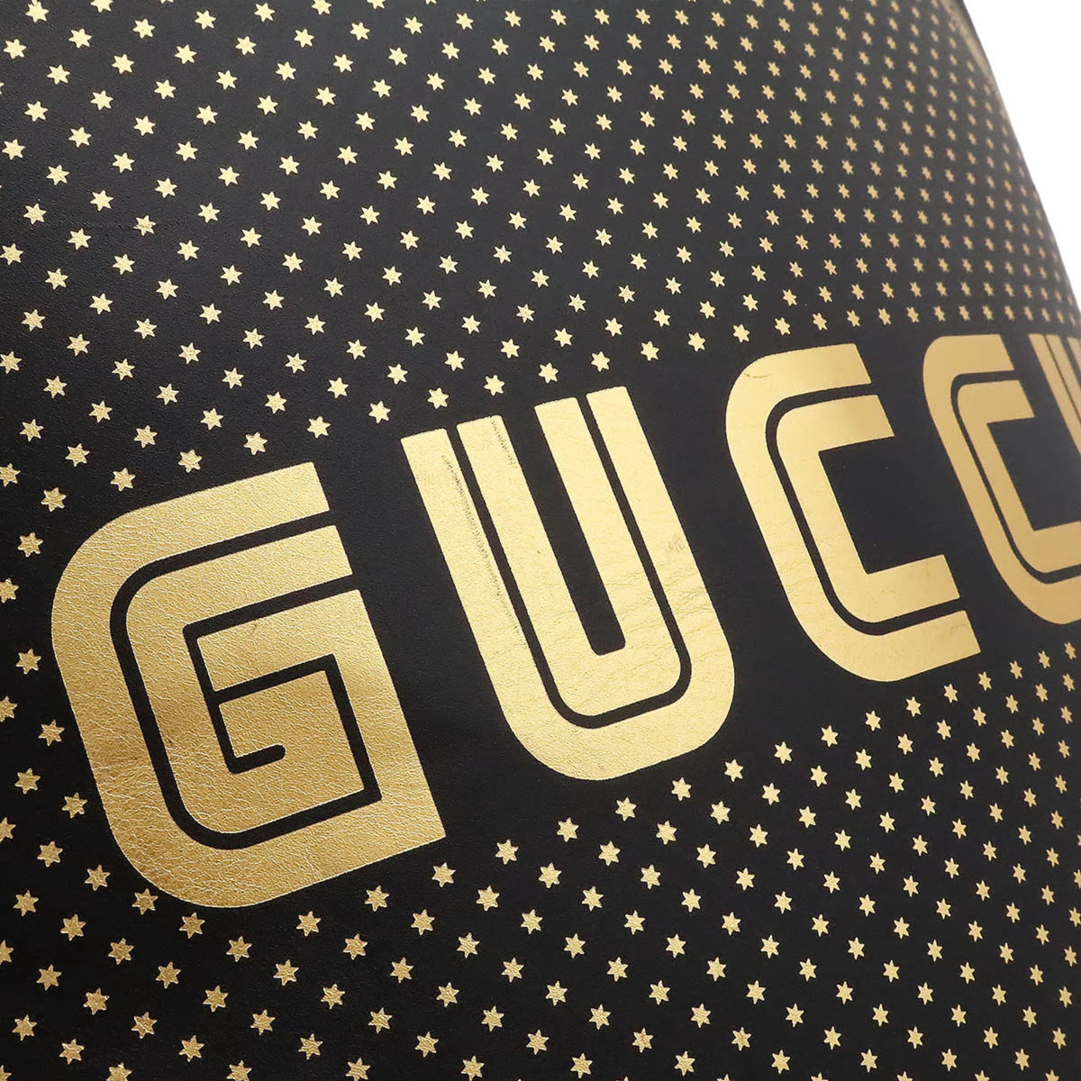 Gucci Black Gold Leather Backpack (Pre-Owned)