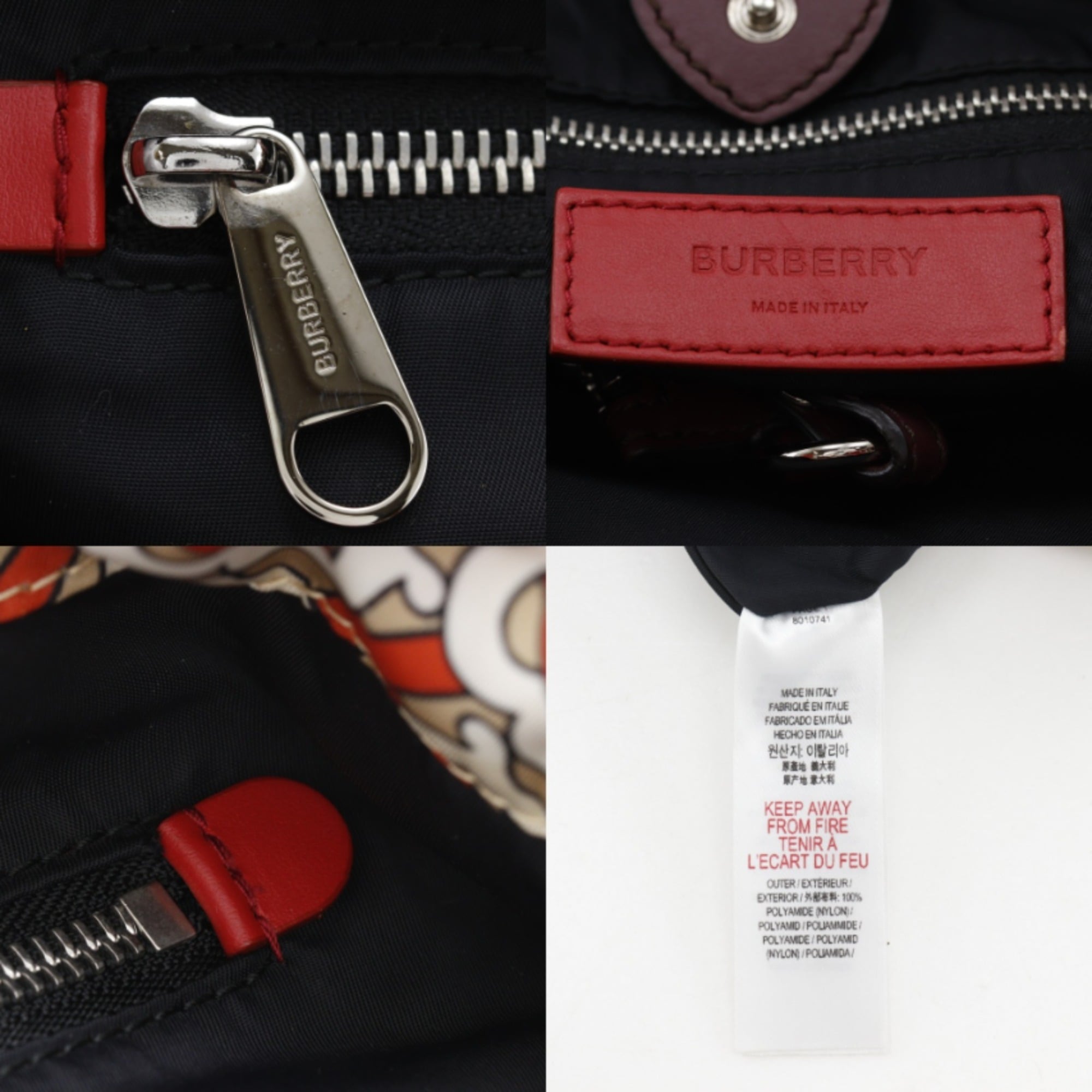 Burberry Orange Nylon Backpack (Pre-Owned)