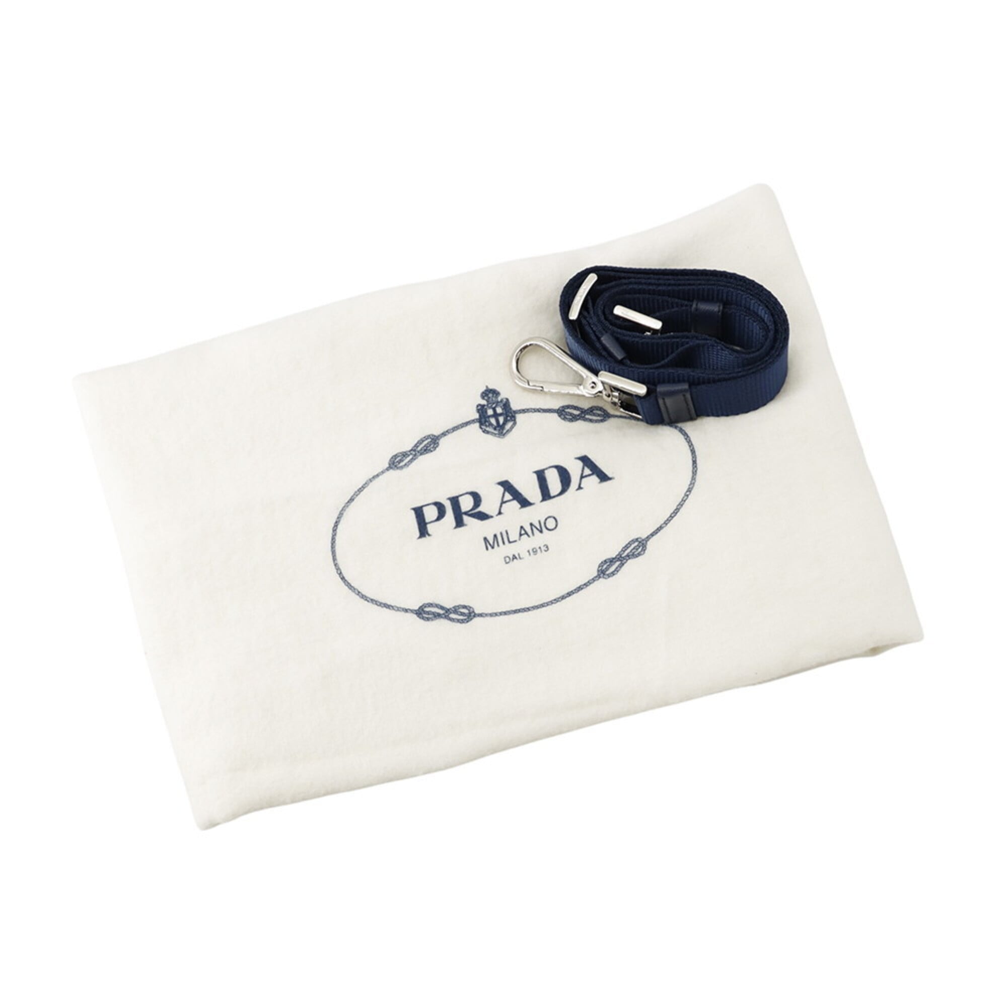 Prada Blue Yellow Nylon Leather Handbag Shoulder Bag Tote Bag (Pre-Owned)