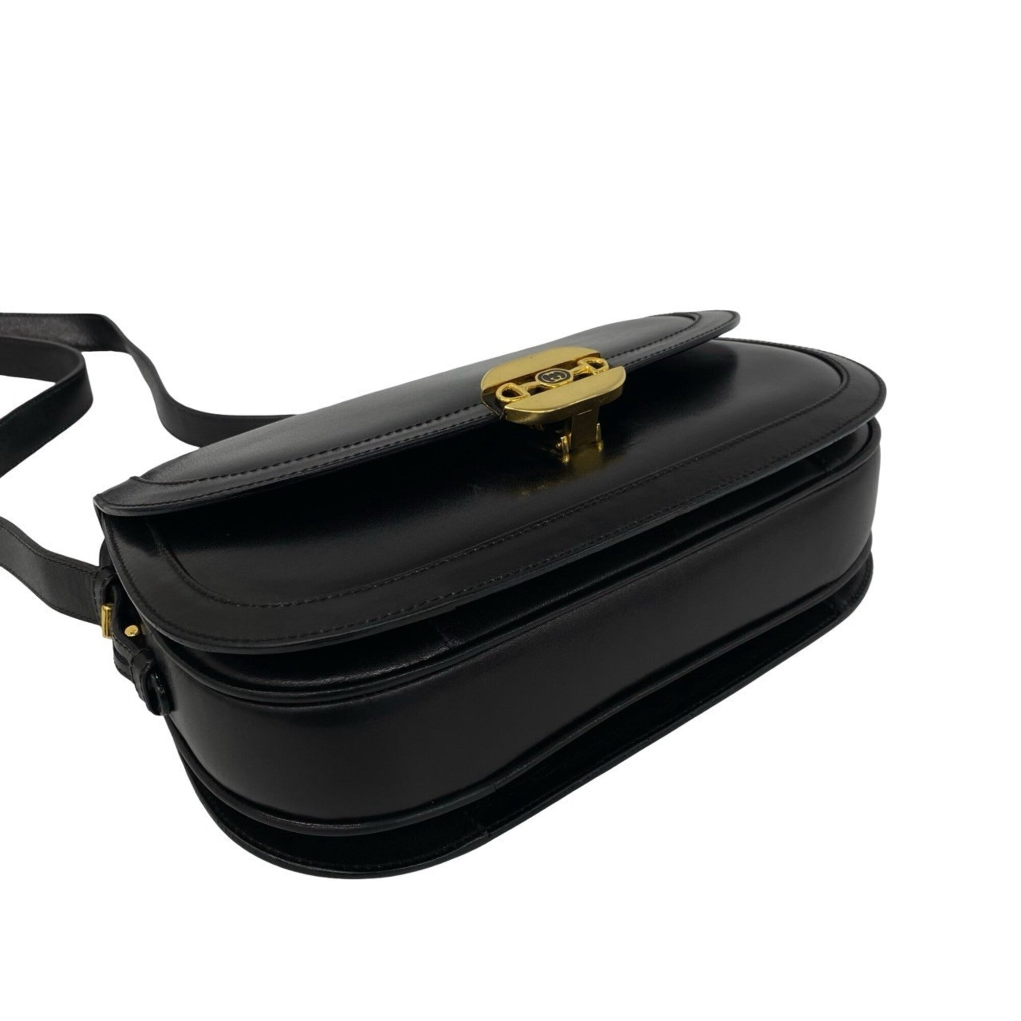 Gucci Black Leather Pochette Shoulder Bag (Pre-Owned)