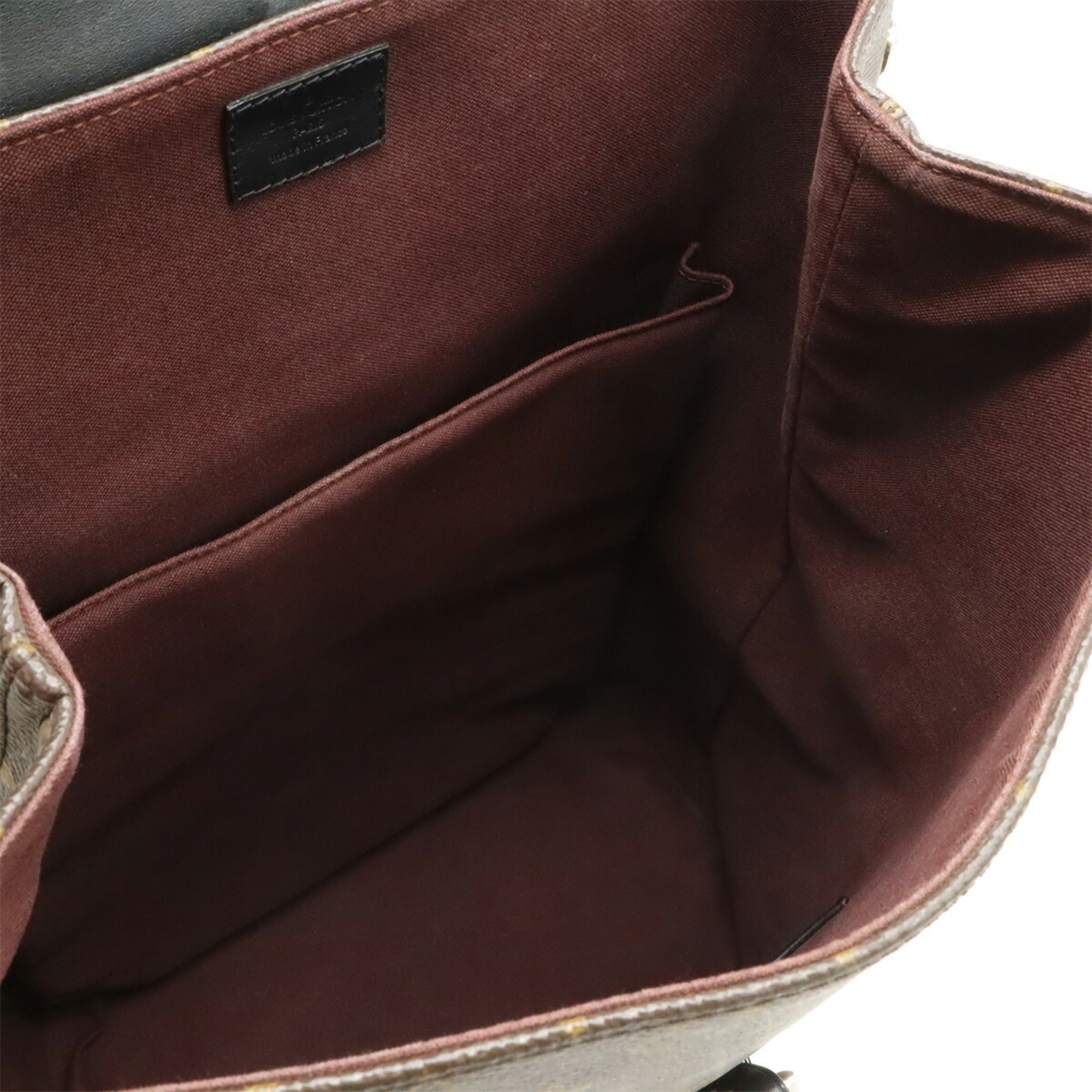 Louis Vuitton Brown Monogram Canvas Leather Backpack Shoulder Bag (Pre-Owned)