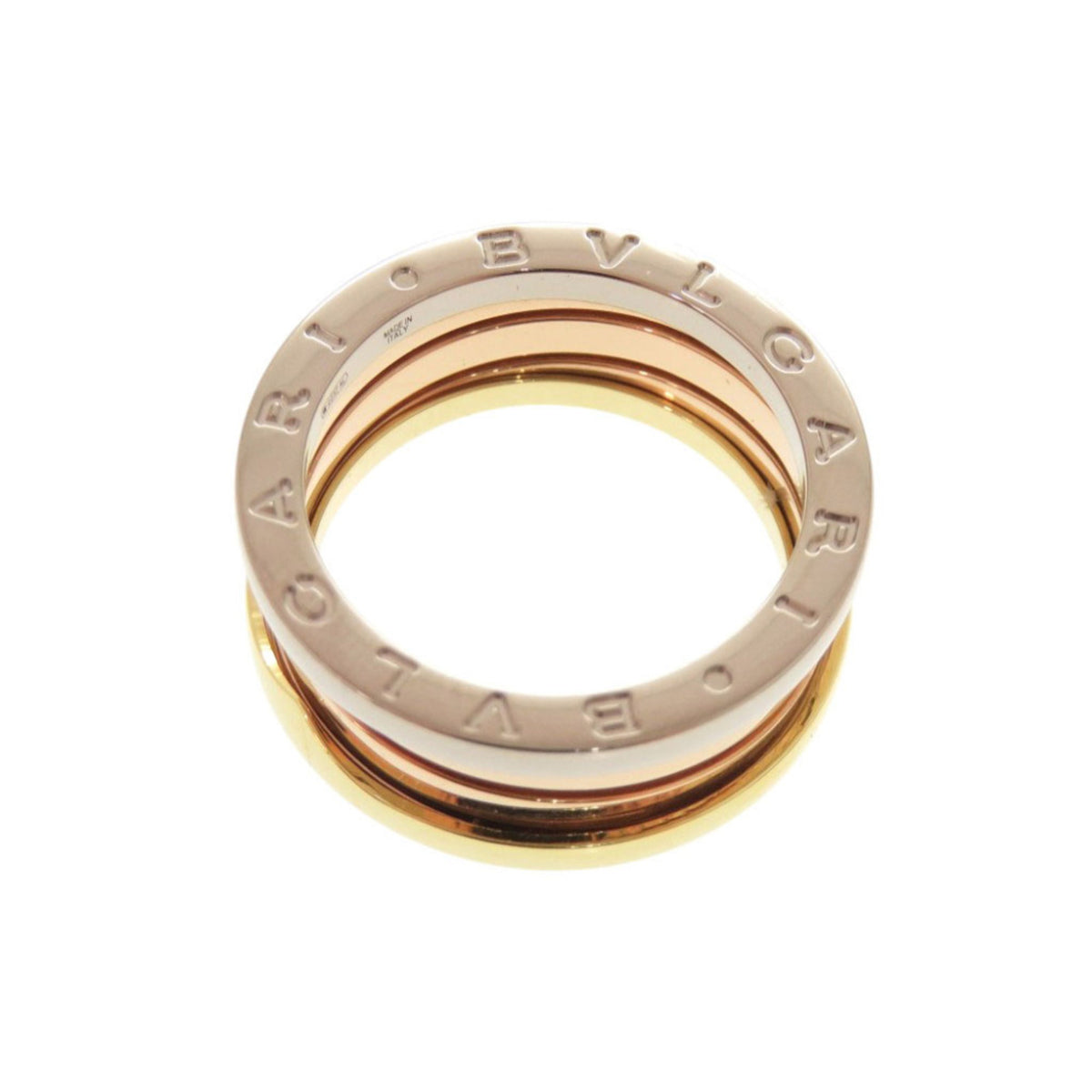 Bvlgari Yellow Gold (18K) Pink Gold (18K) White Gold (18K) Band Ring (Pre-Owned)