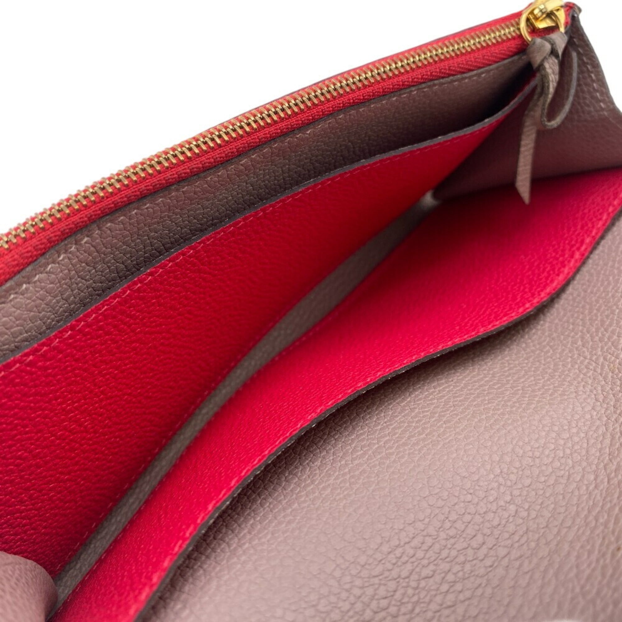 Louis Vuitton Gray Pink Monogram Empreinte Long Wallet (Tri-Fold) (Pre-Owned)