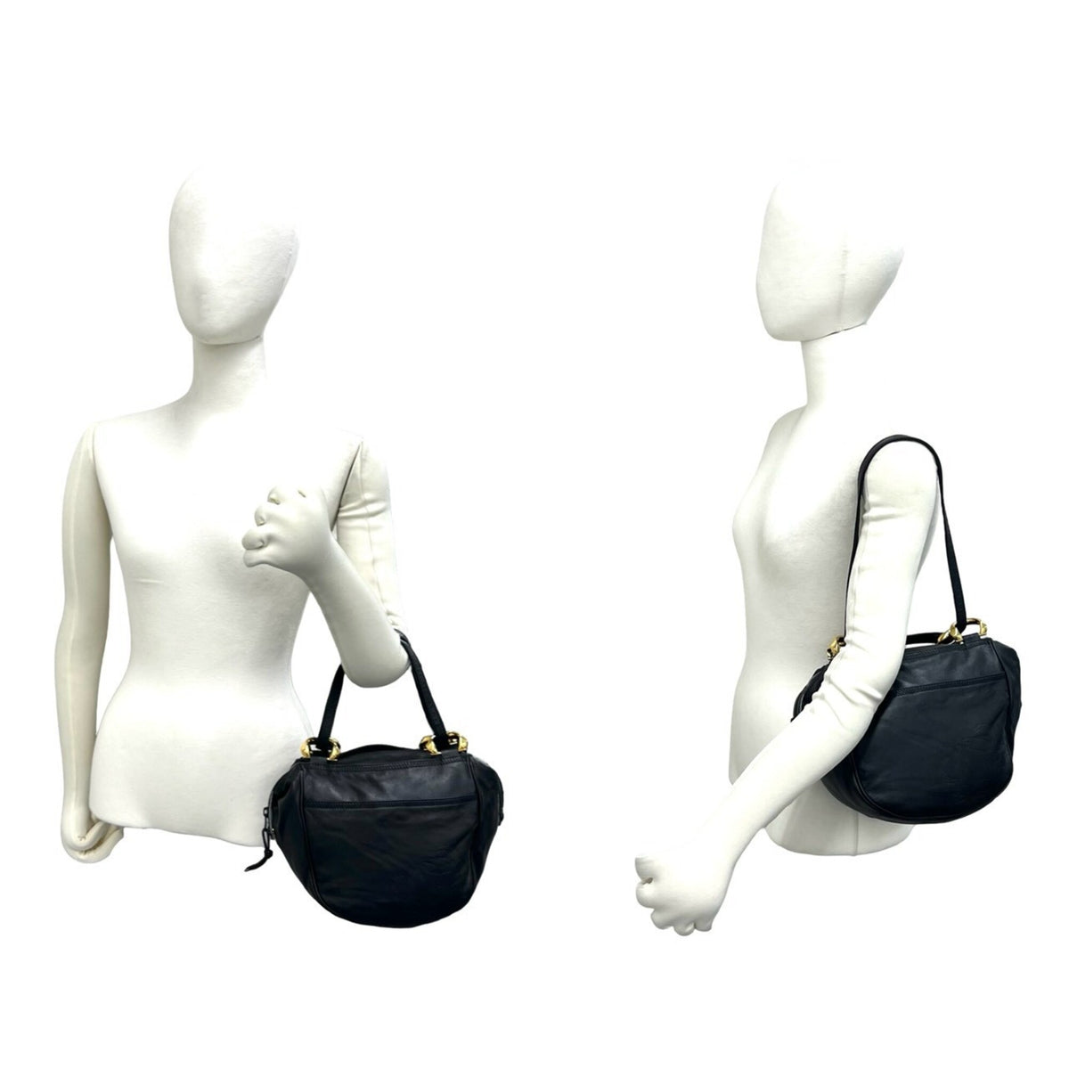 Loewe Black Leather Handbag Shoulder Bag (Pre-Owned)