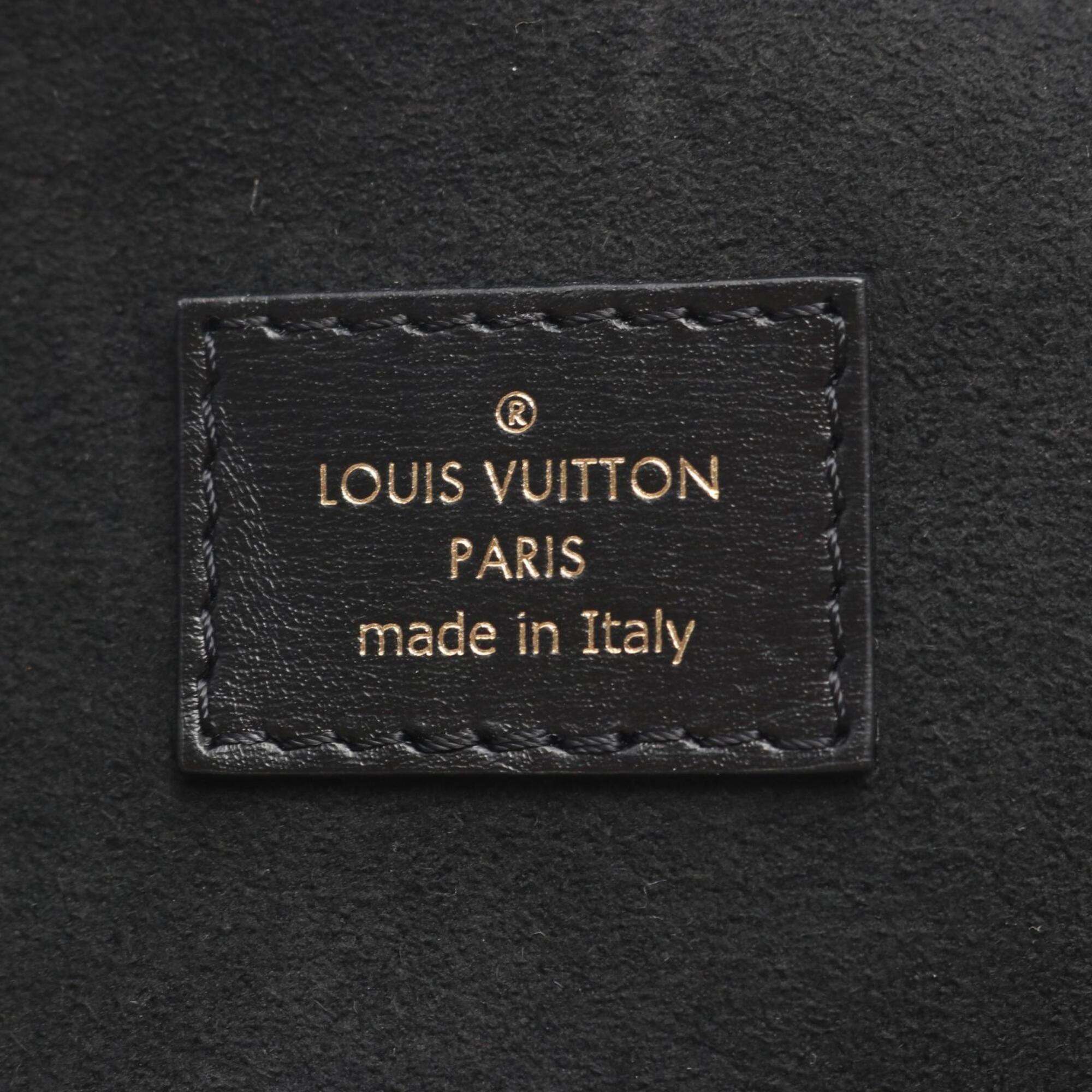 Louis Vuitton Black Leather Handbag Vanity Bag (Pre-Owned)