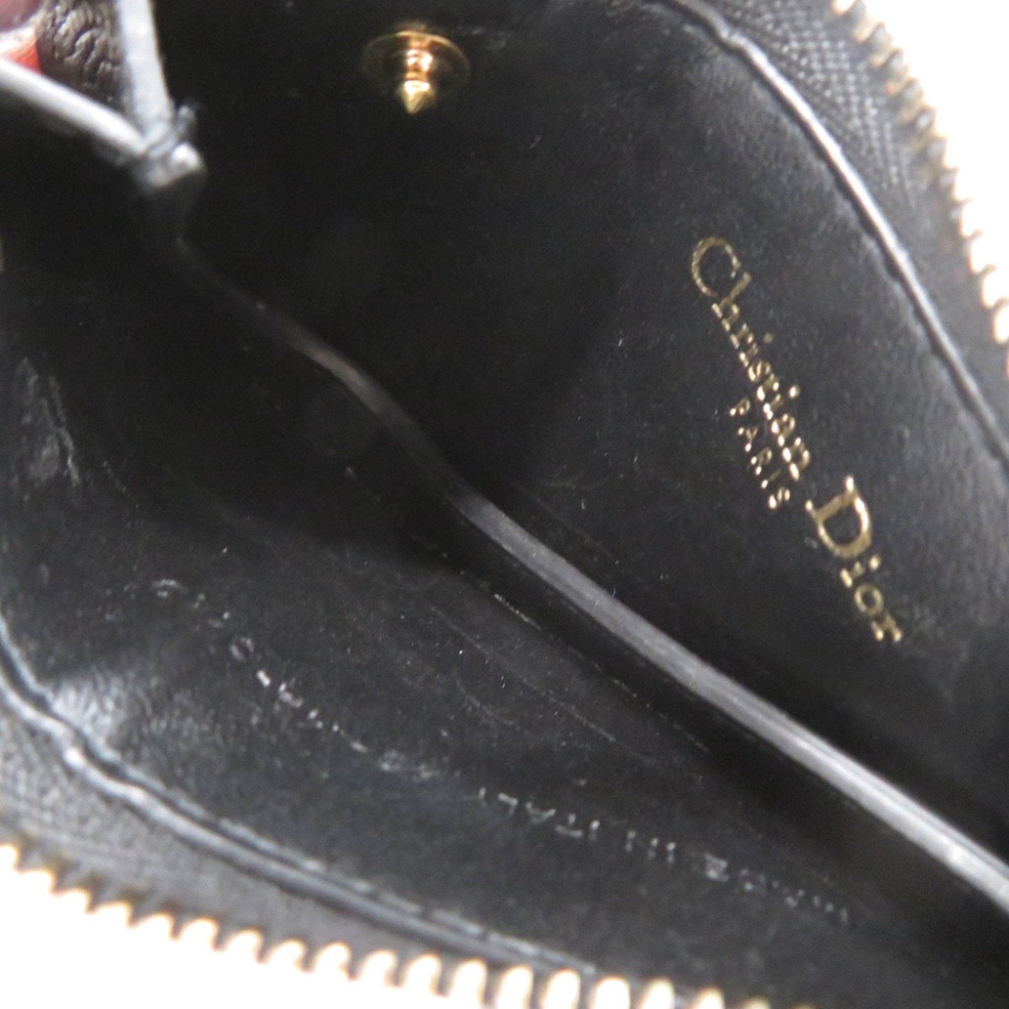 Christian Dior Black Leather Coin Purse/Coin Case (Pre-Owned)