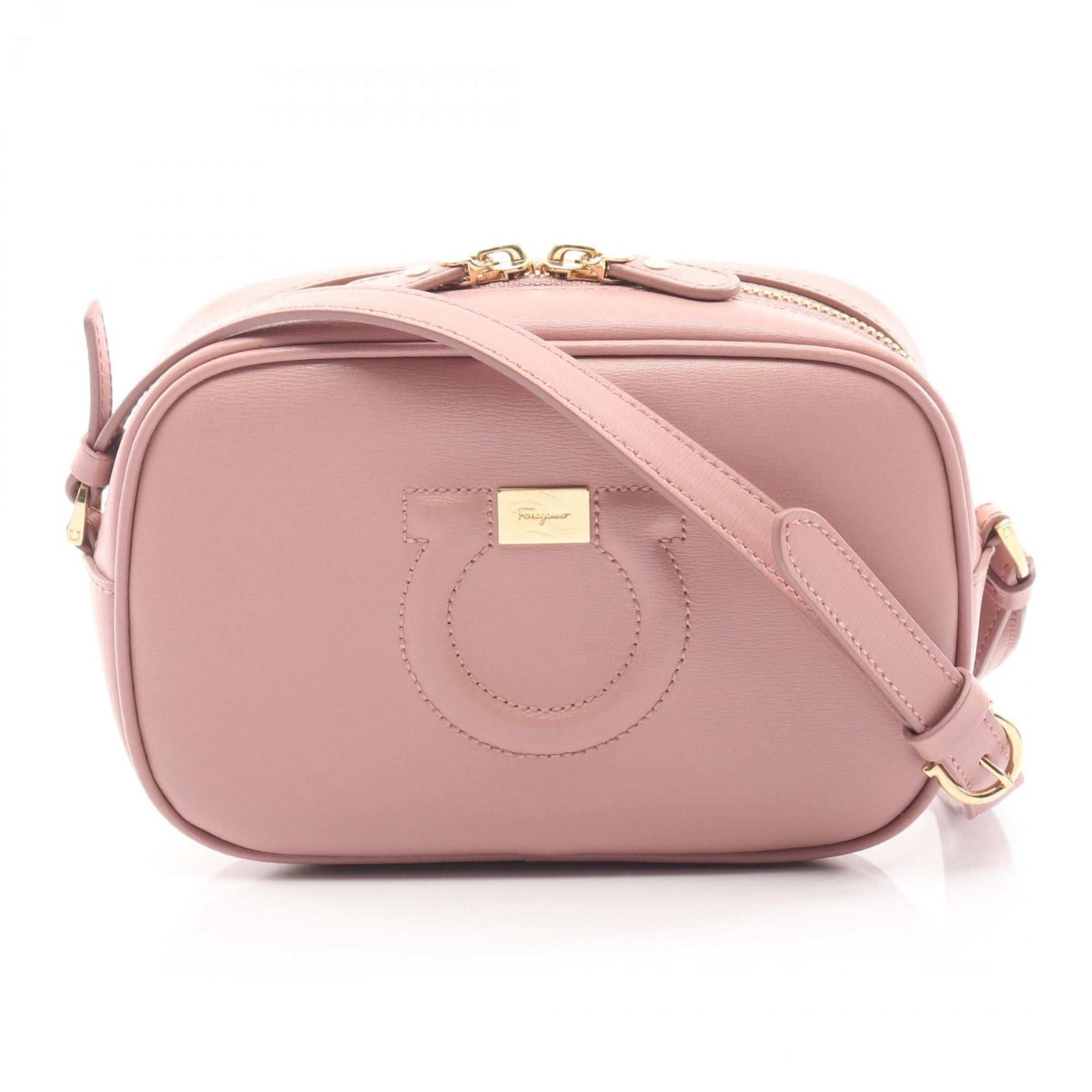 Salvatore Ferragamo Pink Leather Shoulder Bag (Pre-Owned)