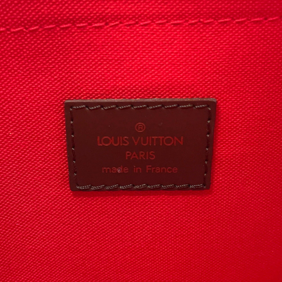 Louis Vuitton Damier Damier Canvas Ebene Red Color Handbag Shoulder Bag (Pre-Owned)