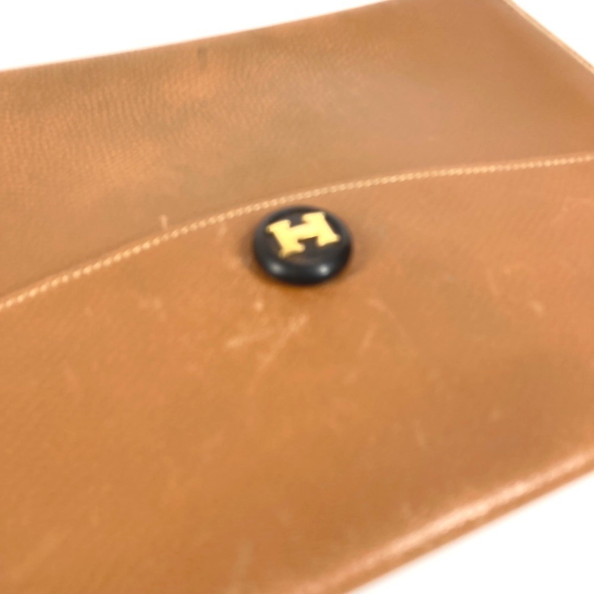 Hermes Brown Leather Clutch Bag Pochette Pouch (Pre-Owned)