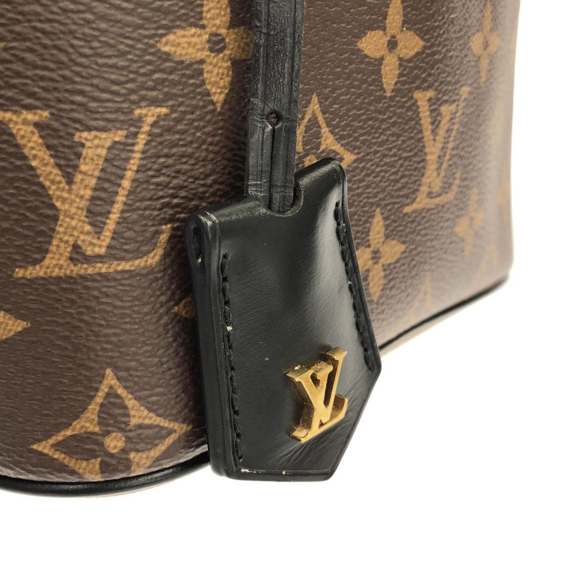 Louis Vuitton Monogram Marron Coated Canvas Handbag Vanity Bag (Pre-Owned)