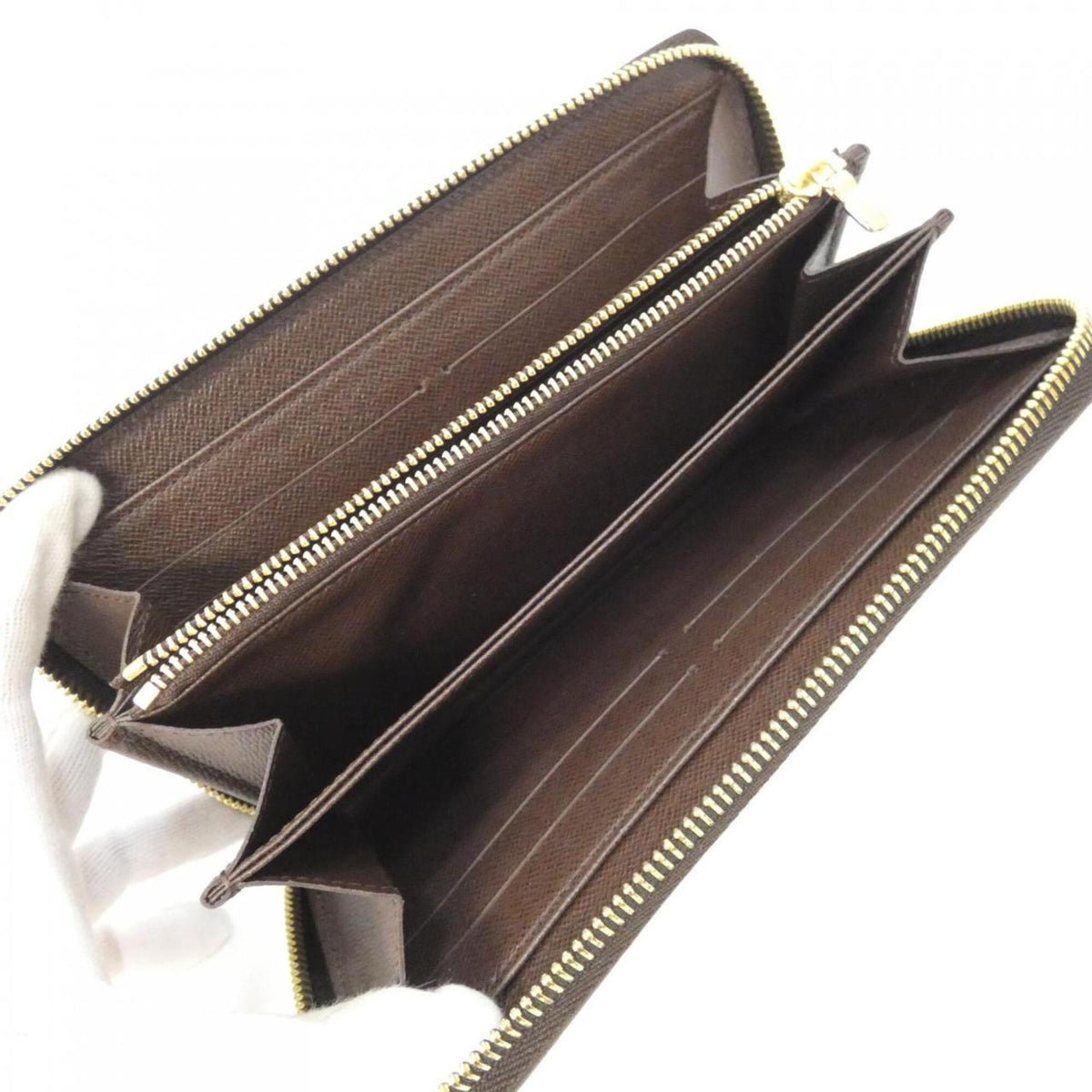 Louis Vuitton Damier Ebene Coated Canvas Long Bill Wallet (Tri-Fold) (Pre-Owned)
