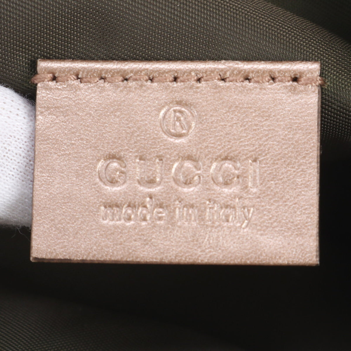 Gucci Beige Leather Canvas Crossbody Bag Shoulder Bag (Pre-Owned)
