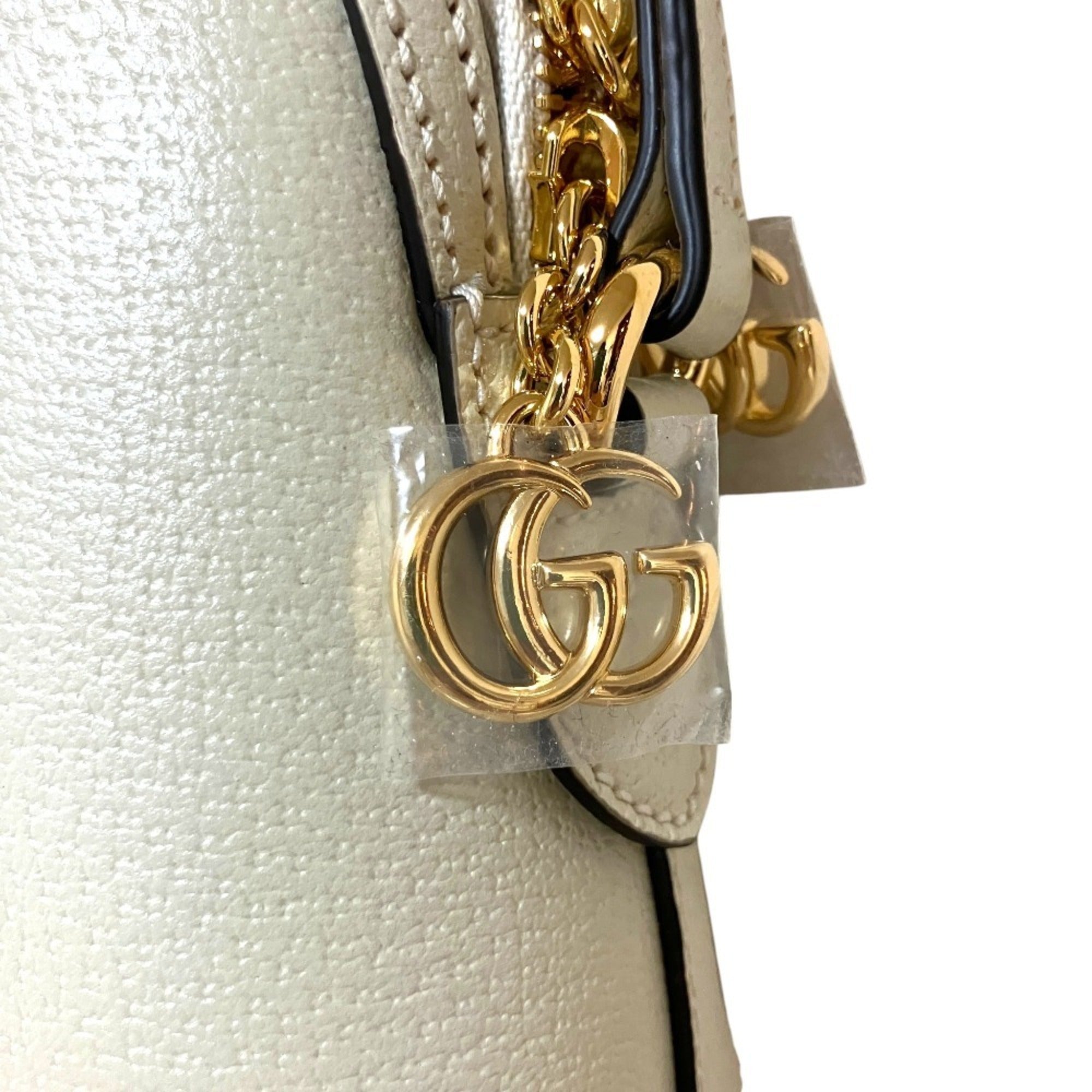 Gucci Gg Marmont Off-White Shoulder Bag (Pre-Owned)