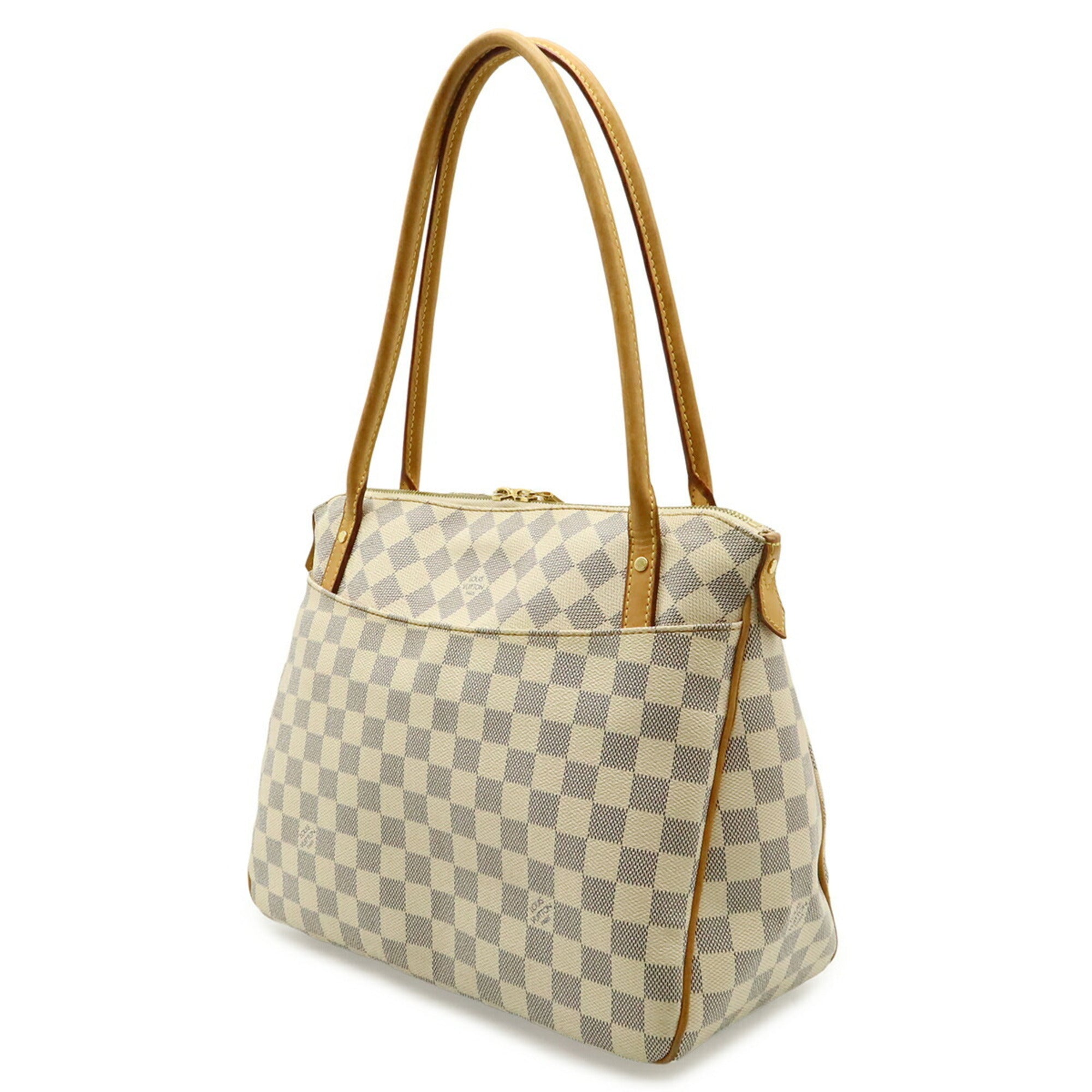 Louis Vuitton Damier Azur Ivory Damier Azur Canvas Pvc Shoulder Bag Tote Bag (Pre-Owned)