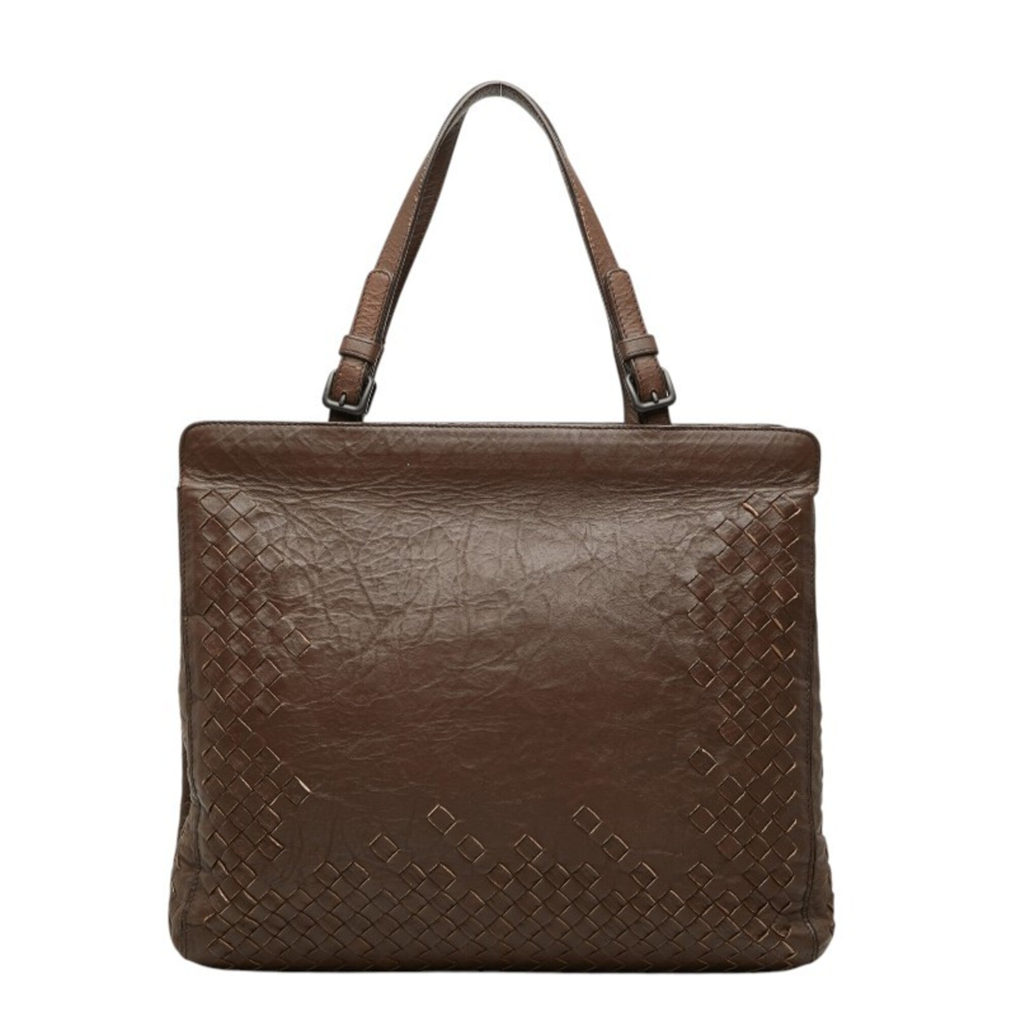 Bottega Veneta Brown Leather Shoulder Bag Tote Bag (Pre-Owned)