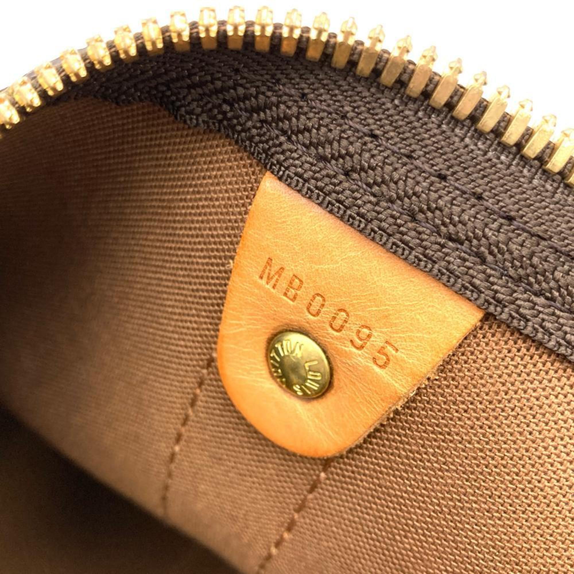Louis Vuitton Monogram Brown Monogram Leather Boston Bag (Pre-Owned)