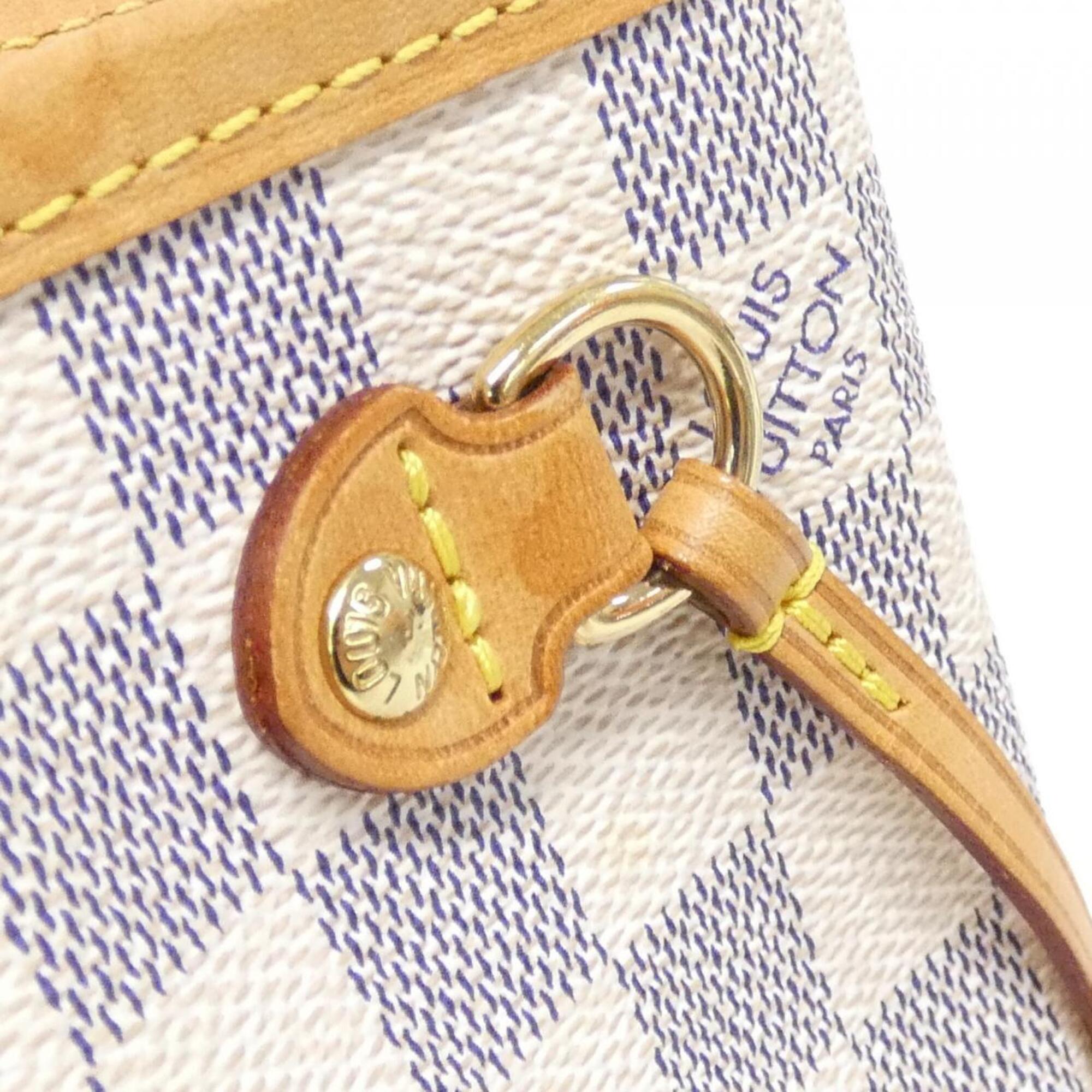 Louis Vuitton Azur White Coated Canvas Handbag (Pre-Owned)
