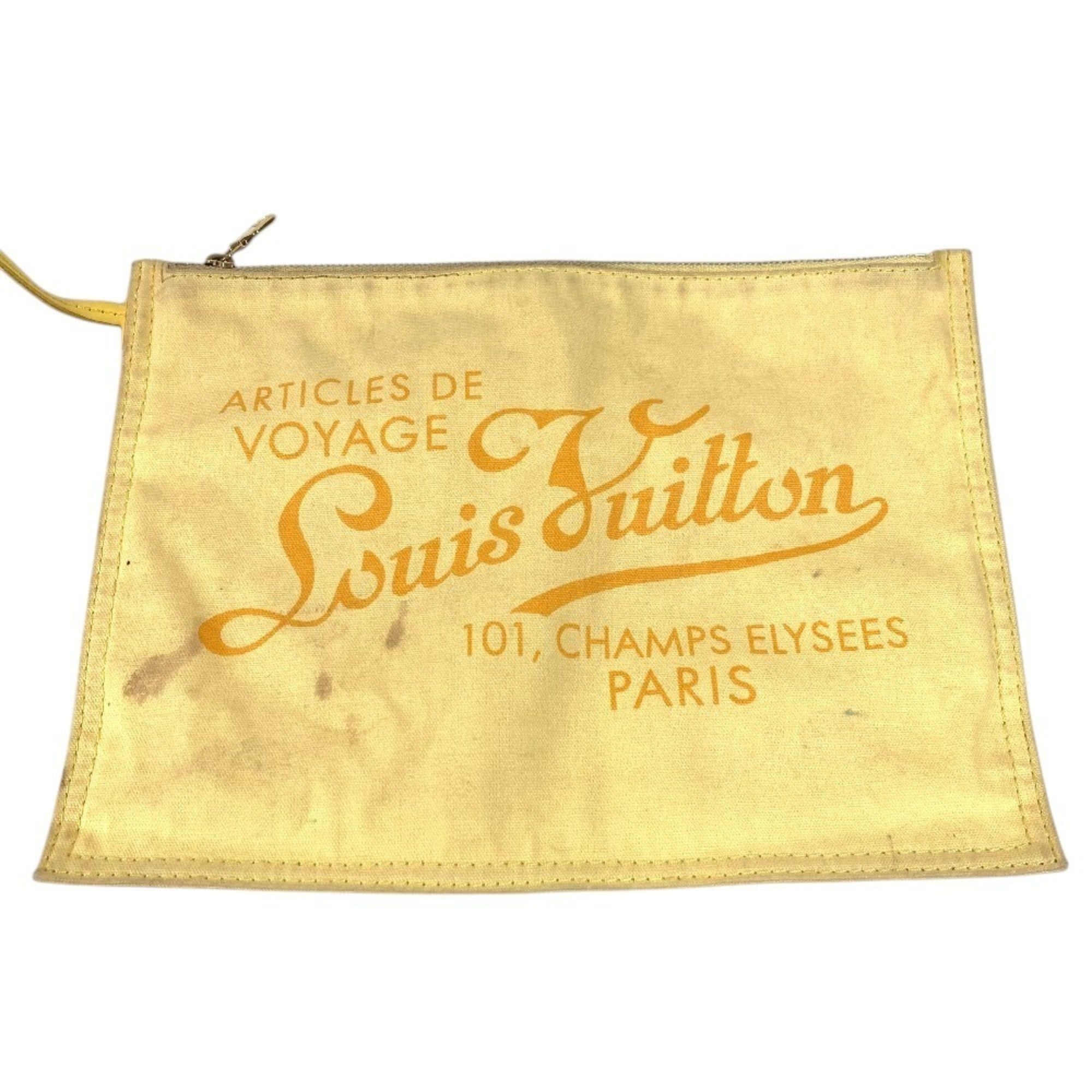 Louis Vuitton Yellow Canvas Leather Handbag Shoulder Bag Tote Bag (Pre-Owned)