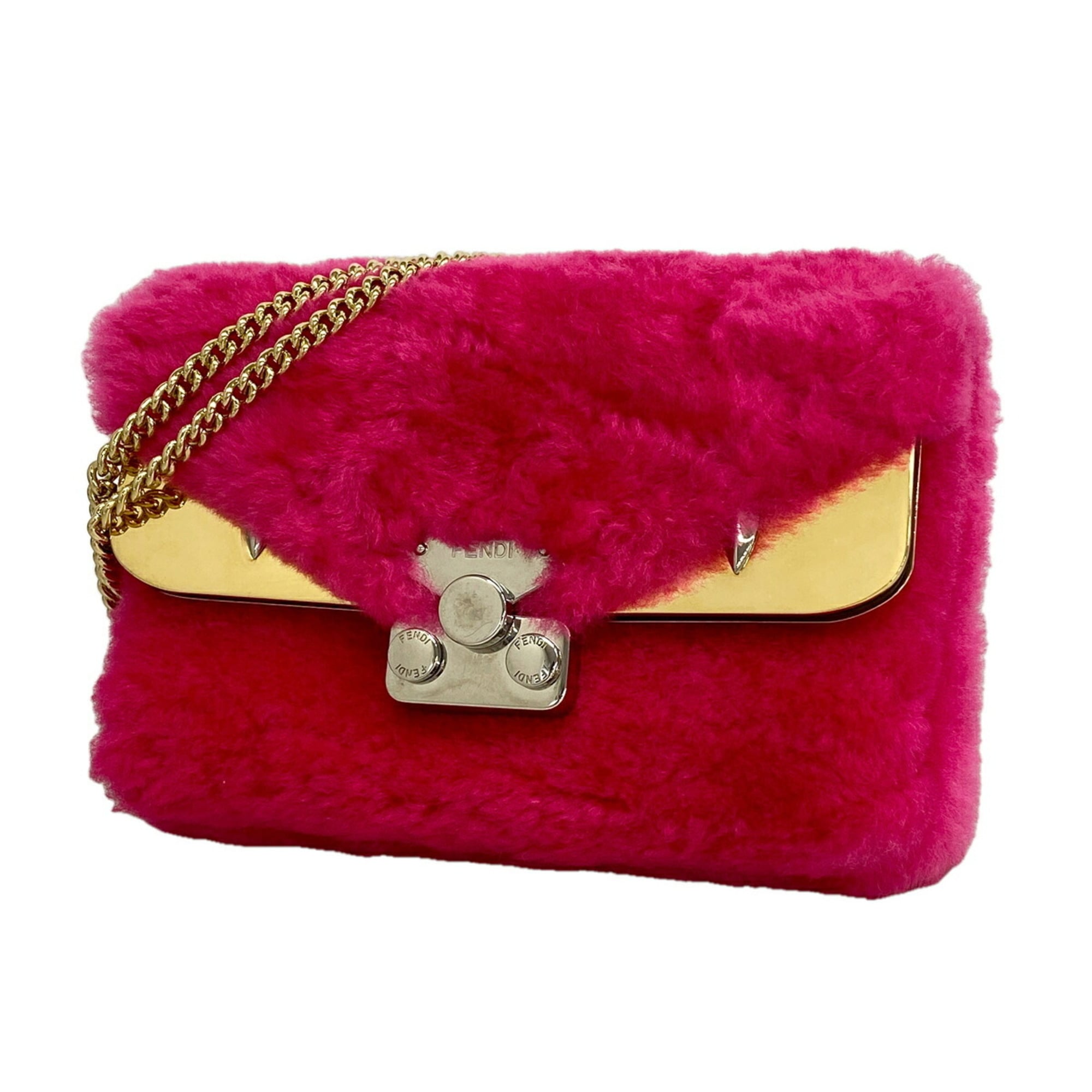 Fendi Pink Fur Shoulder Bag (Pre-Owned)