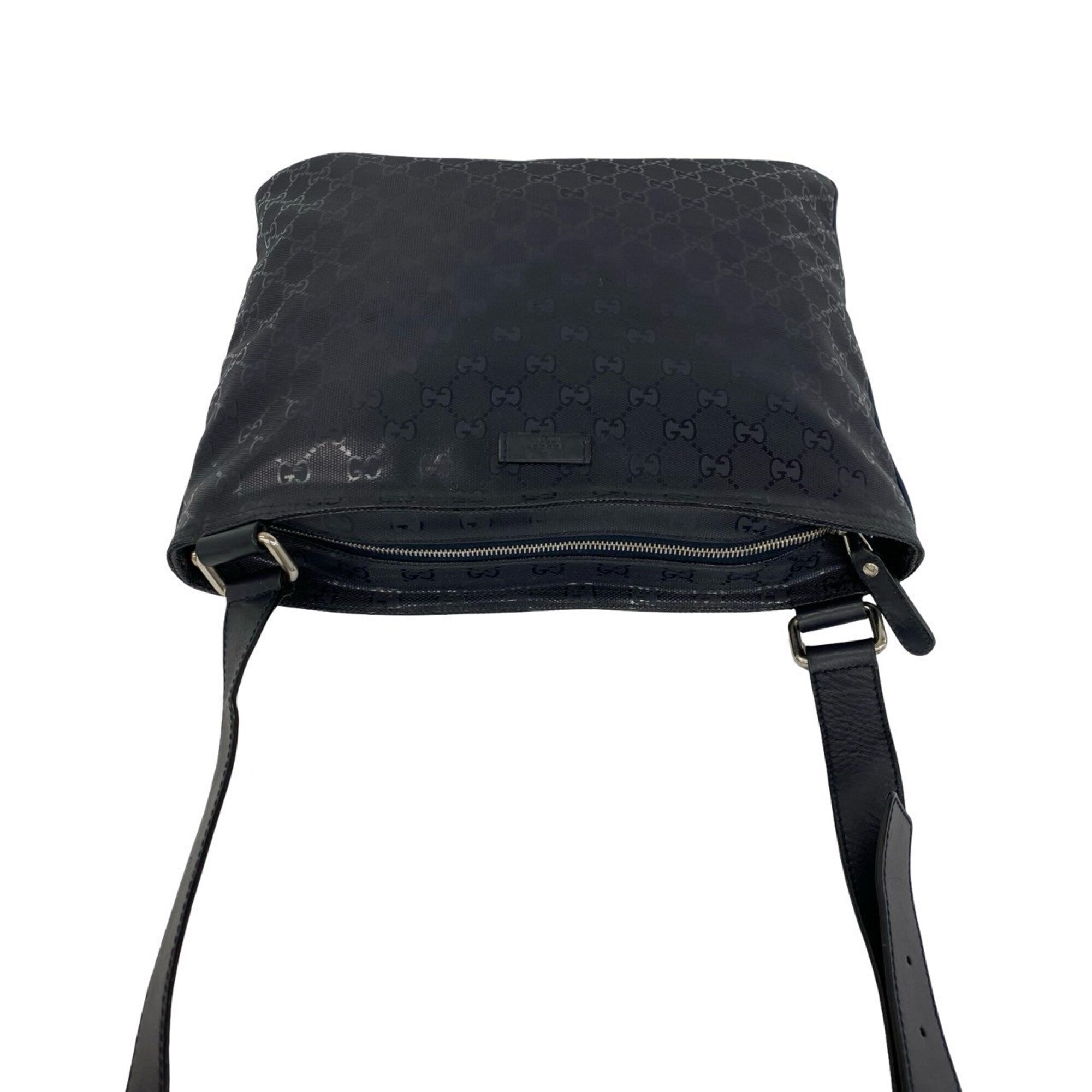 Gucci Navy Pvc Leather Shoulder Bag (Pre-Owned)