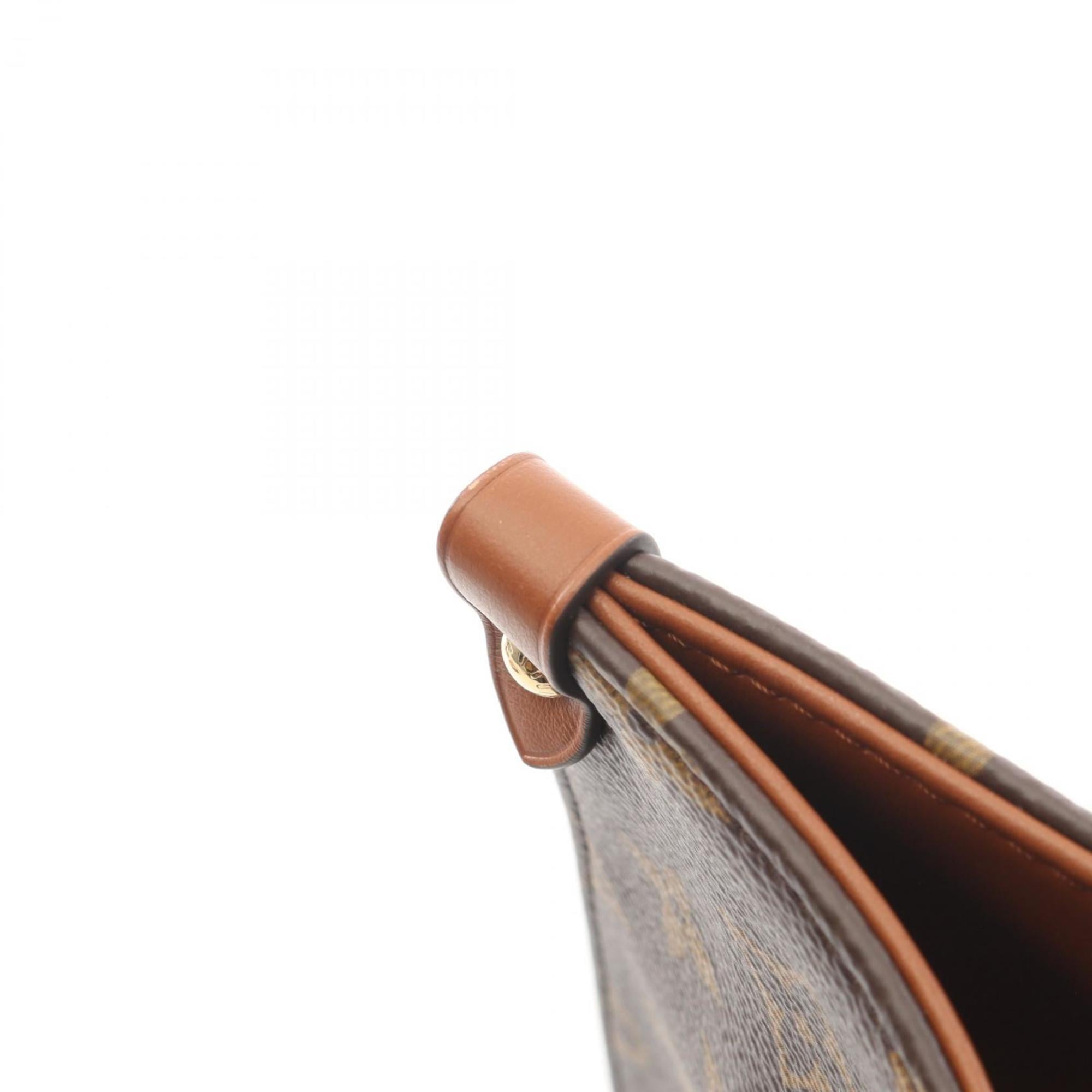 Louis Vuitton Brown Coated Canvas Leather Tote Bag (Pre-Owned)