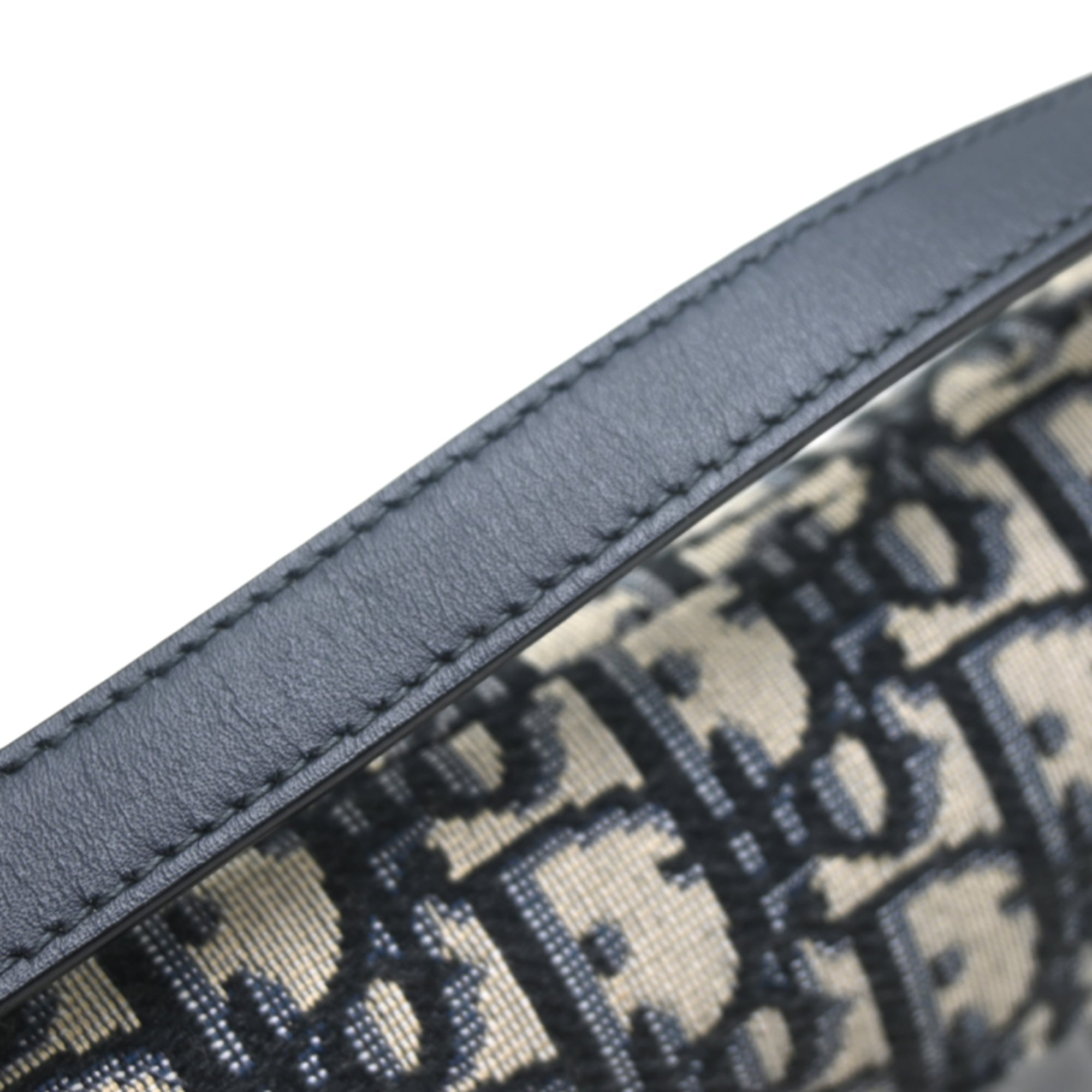 Christian Dior Navy Canvas Handbag Saddle Bag (Pre-Owned)