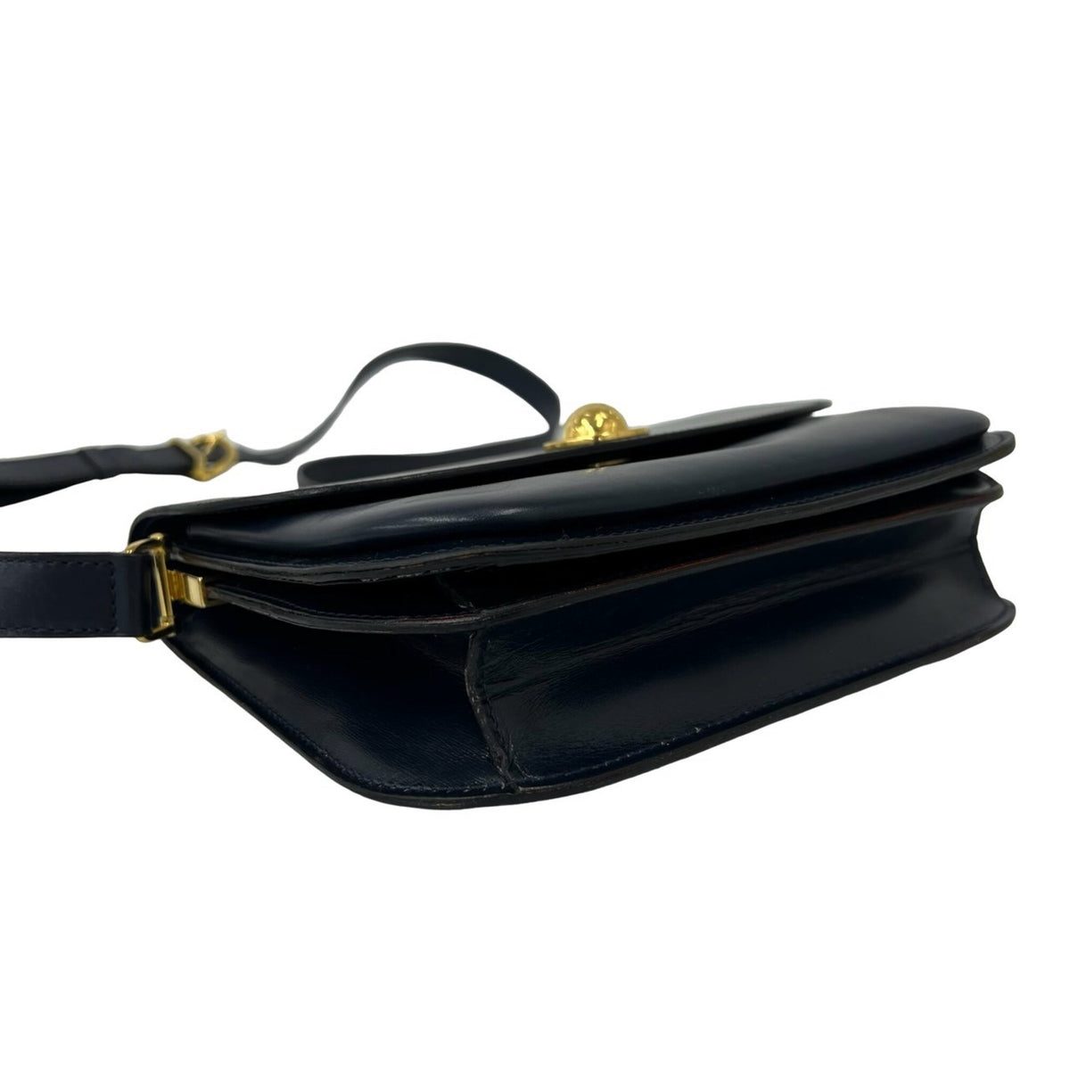 Celine Navy Leather Pochette Shoulder Bag (Pre-Owned)