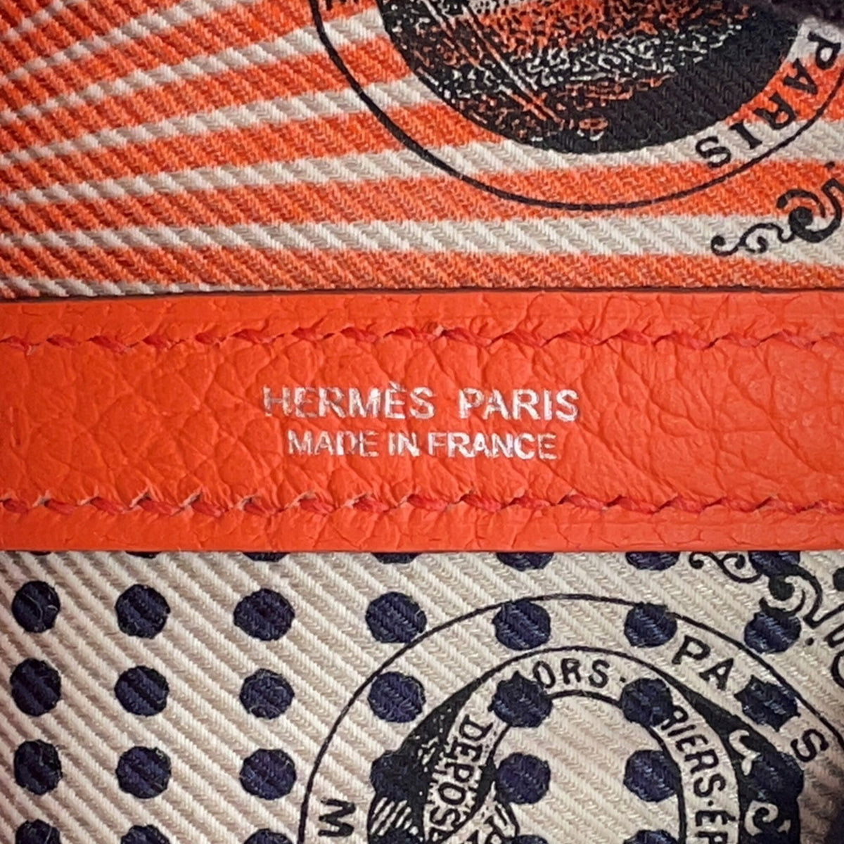 Hermes Garden Orange Poppy Country Leather Handbag Tote Bag (Pre-Owned)