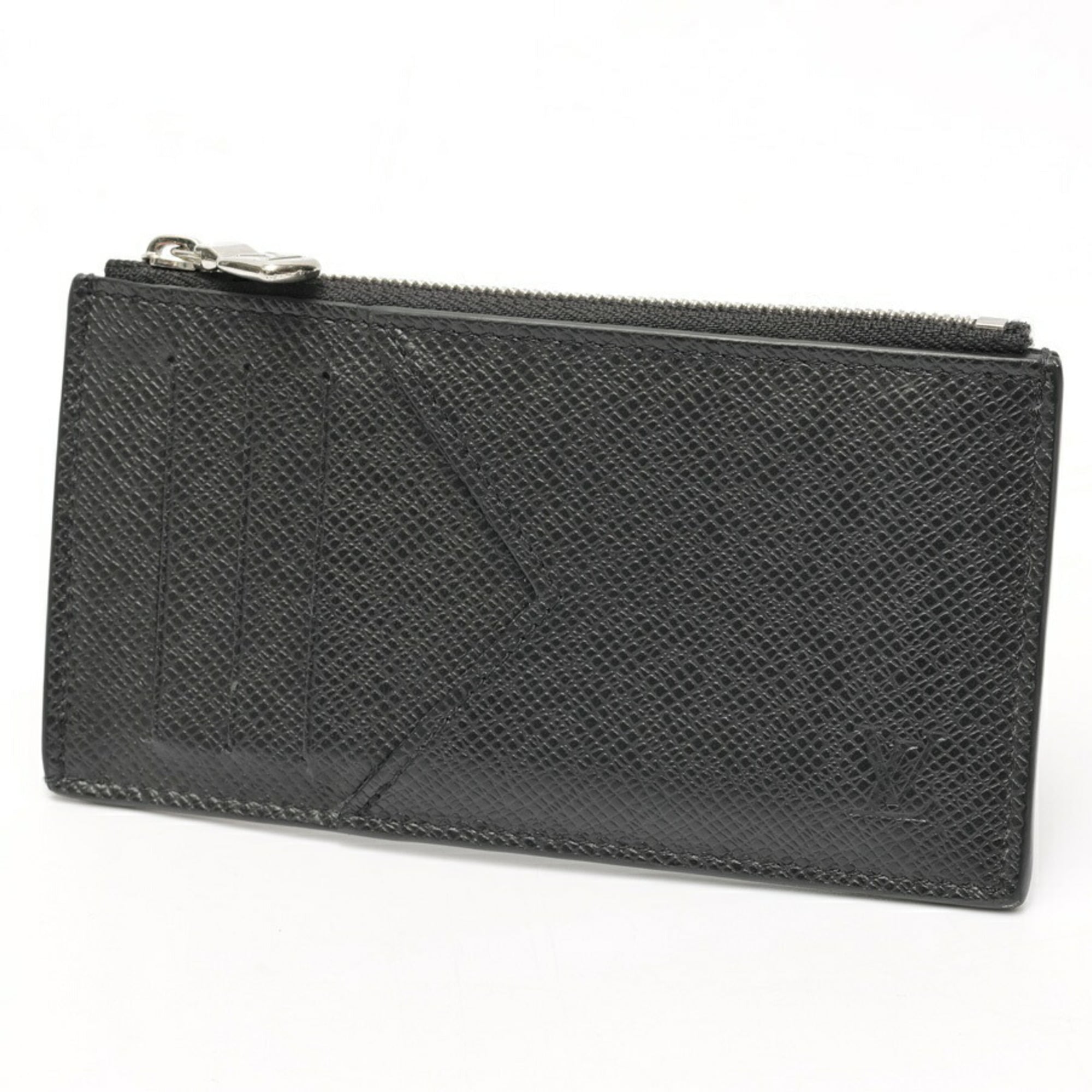 Louis Vuitton Taiga Black Noir Taiga Leather Coin Purse/Coin Case (Pre-Owned)
