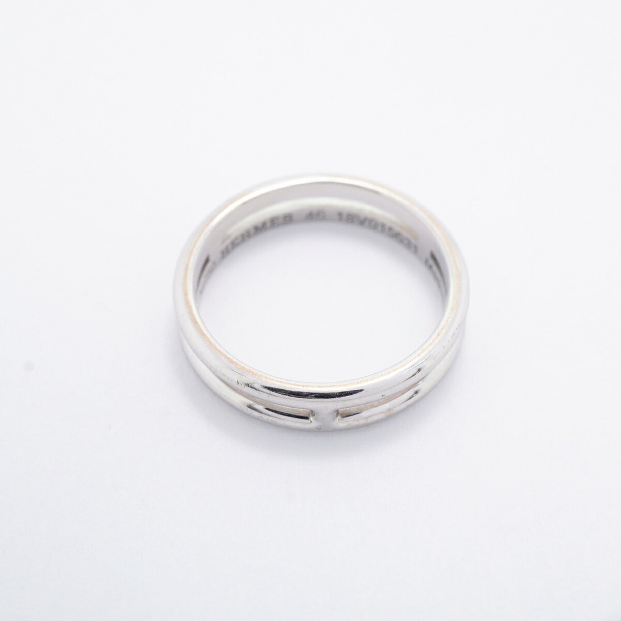 Hermes White Gold (18K) Band Ring (Pre-Owned)