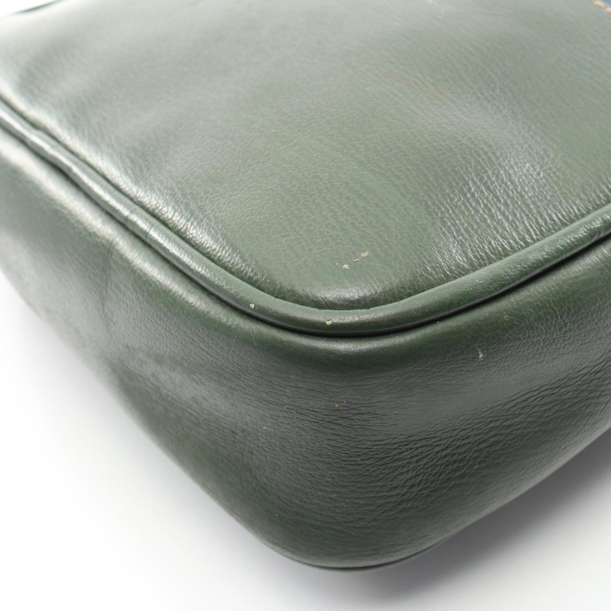 Loewe Blue Green Leather Handbag Shoulder Bag (Pre-Owned)