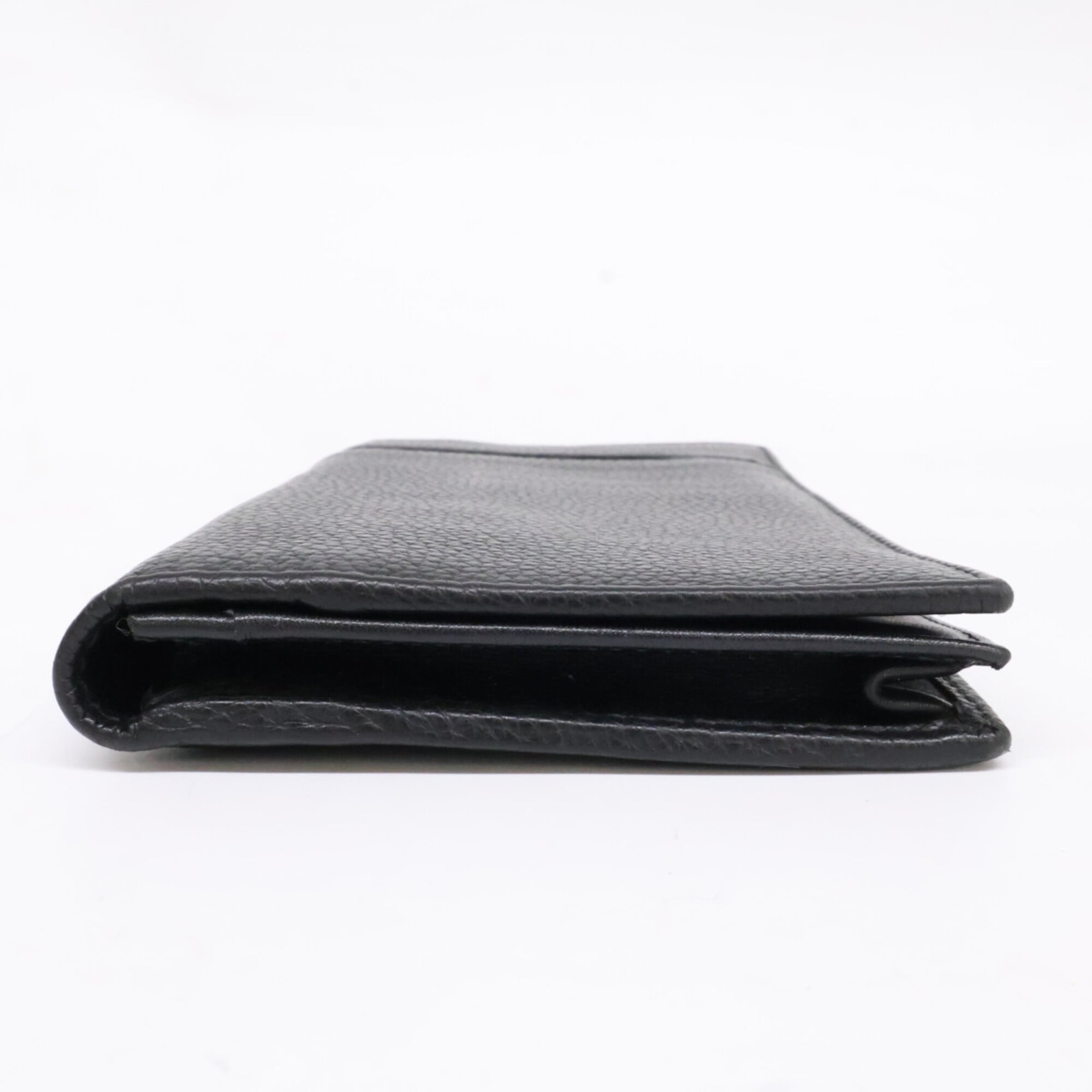 Bvlgari Black Leather Long Wallet (Bi-Fold) (Pre-Owned)