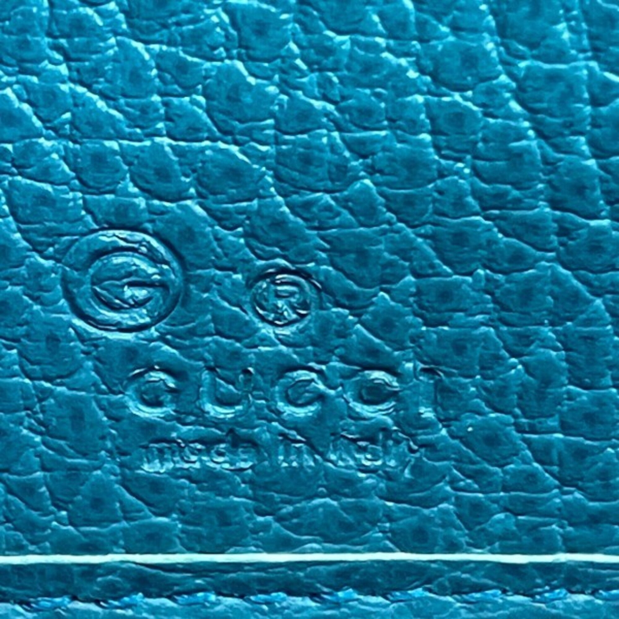 Gucci Turquoise Leather Long Wallet (Bi-Fold) (Pre-Owned)