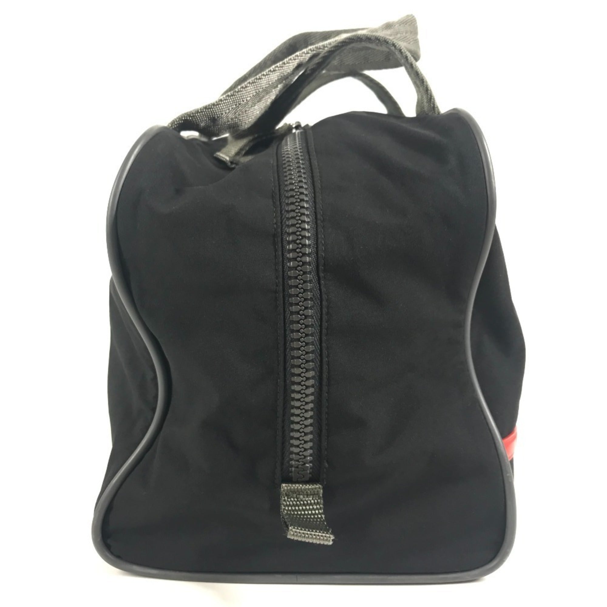 Prada Black Nylon Boston Bag Handbag Shoulder Bag (Pre-Owned)