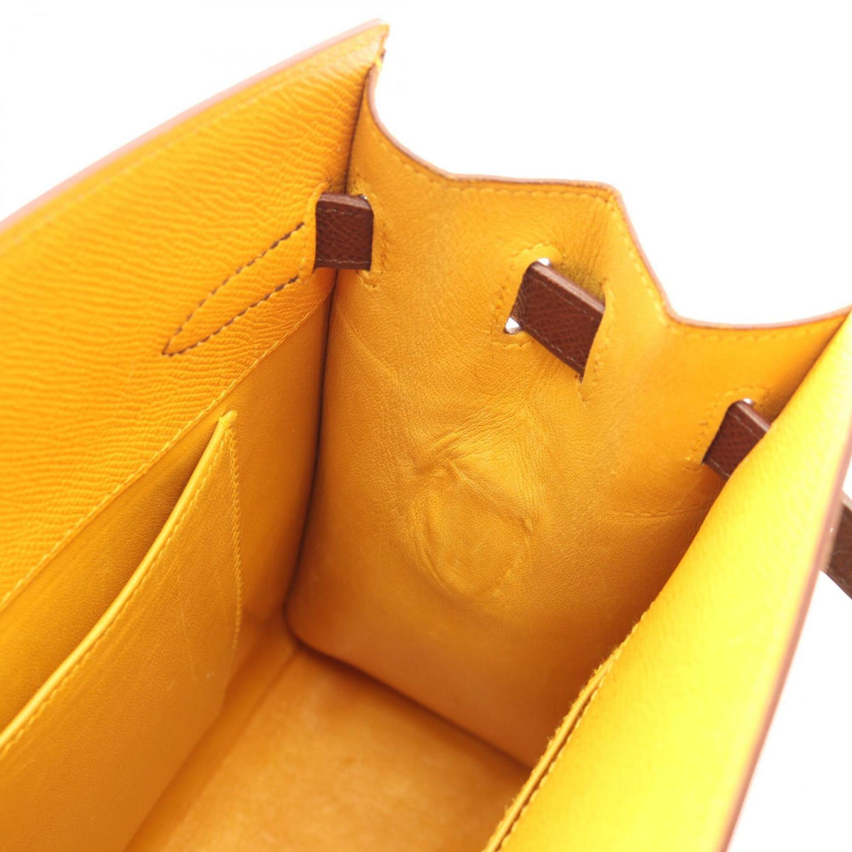 Hermes Brown Havane Yellow Courchevel Leather Handbag Shoulder Bag (Pre-Owned)
