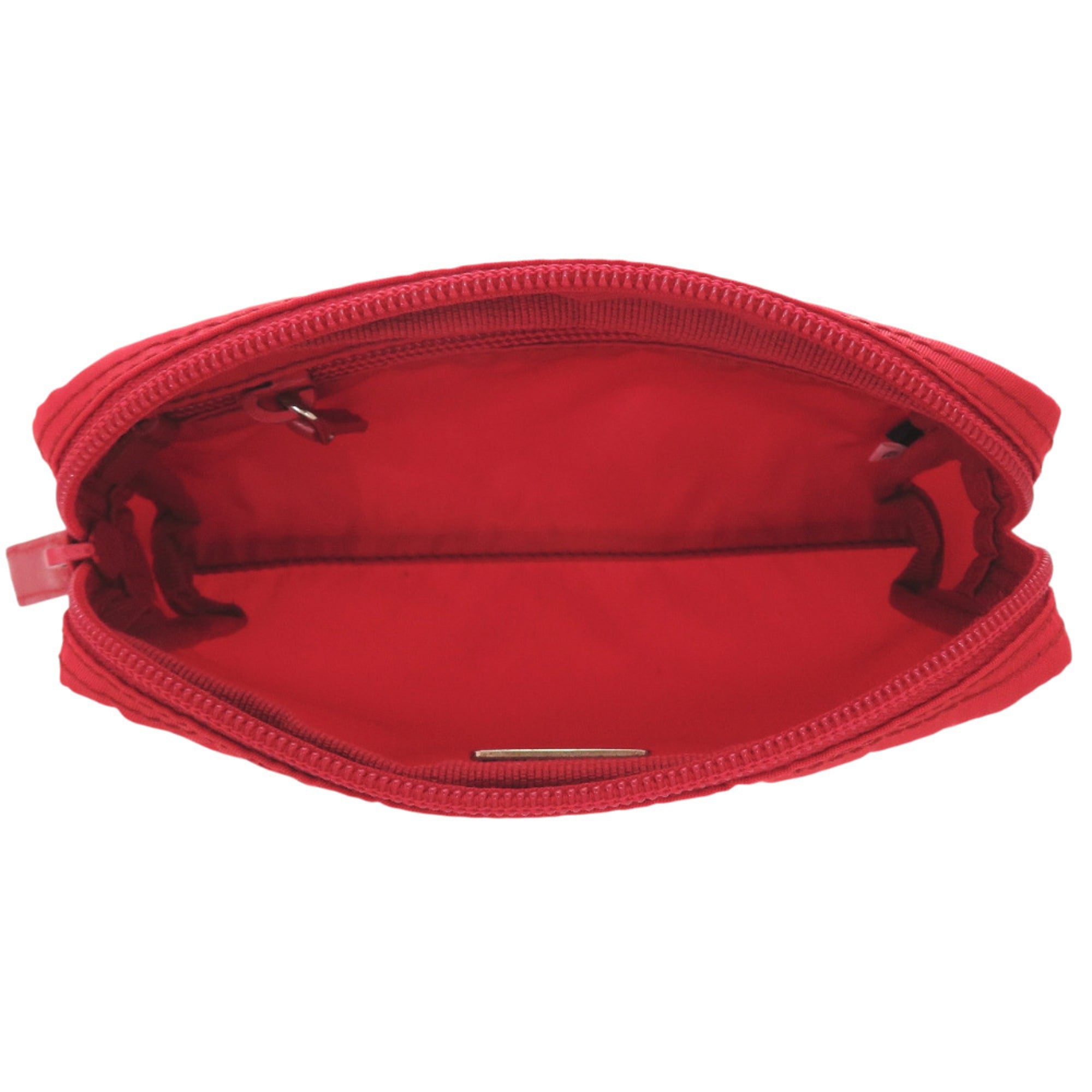 Prada Red Color Nylon Pouch (Pre-Owned)